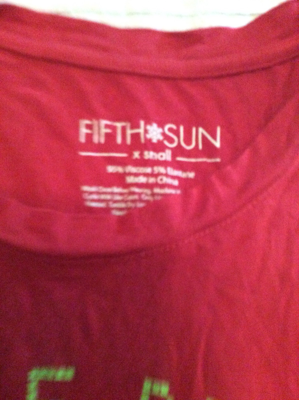 Fifth Sun Womens Christmas Holiday Shirt Top Wine Jingle Bells Red Size XS