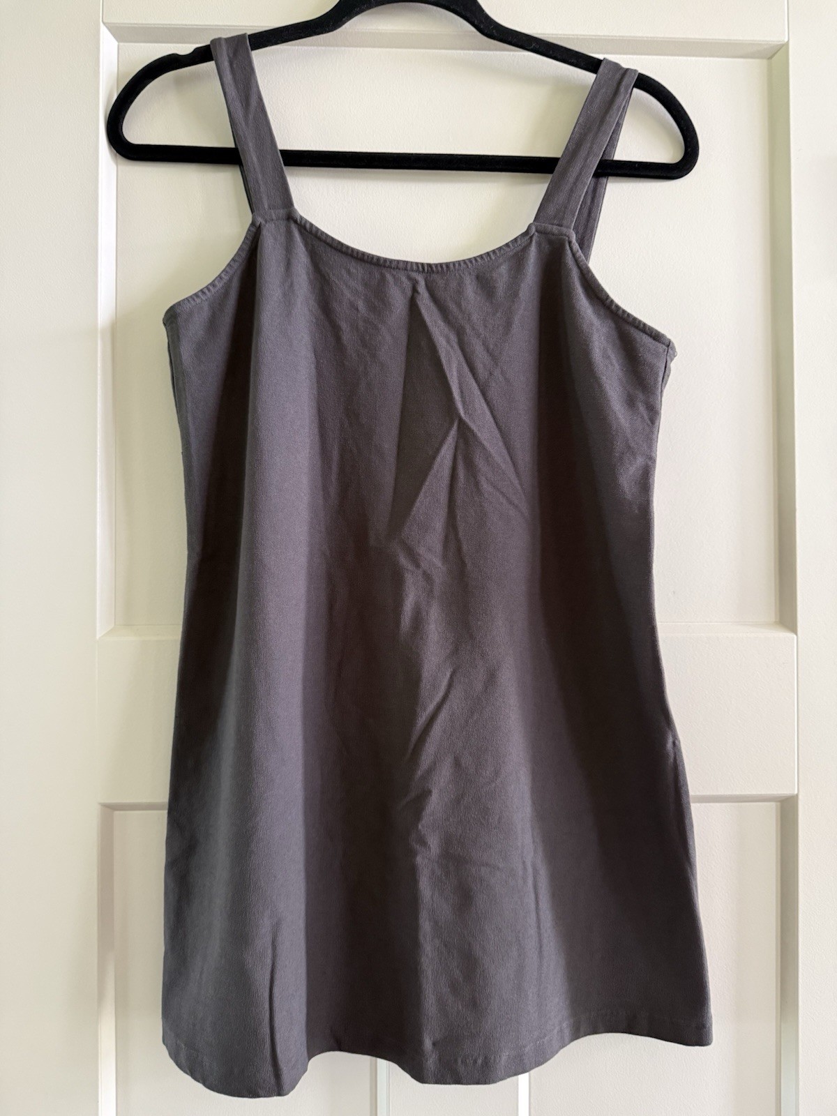 Eileen Fisher Sz SM Original Gray Rayon Nylon Spandex Crepe Tank Shirt Top
