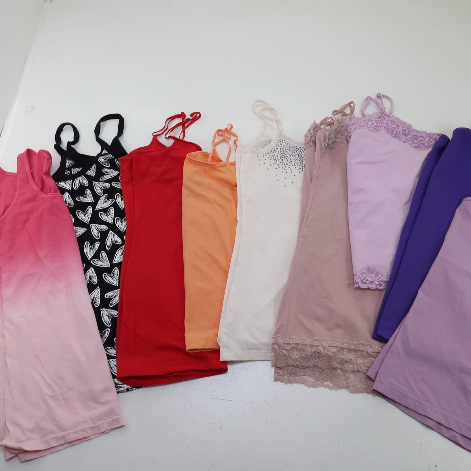 Lot of 9 Mixed Brands Tank Top Camisoles Size Medium Colors Patterns
