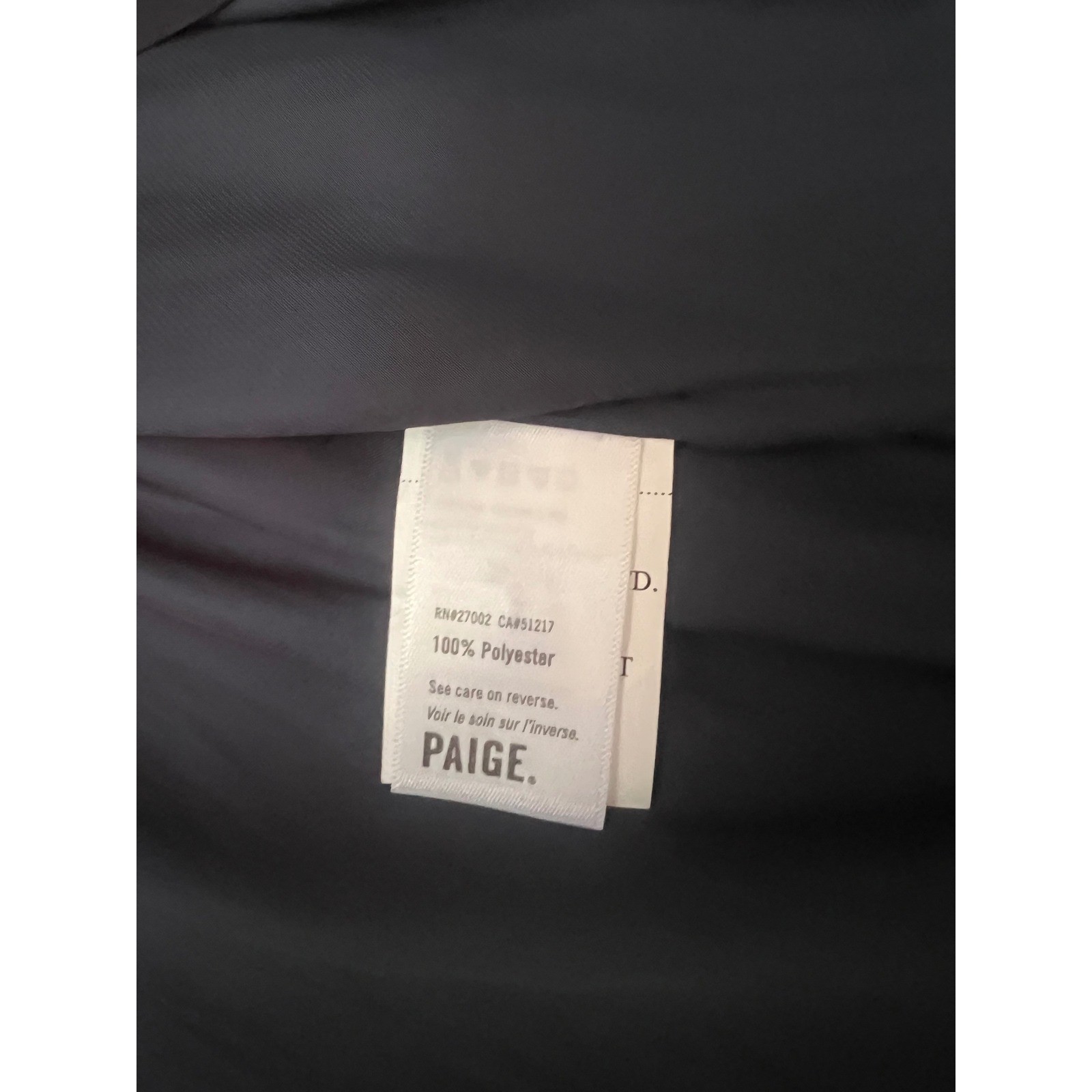 PAIGE Navy Blue V-Neck Long Sleeve Blouse Pleated Flared Cuffs 4099E25-6148