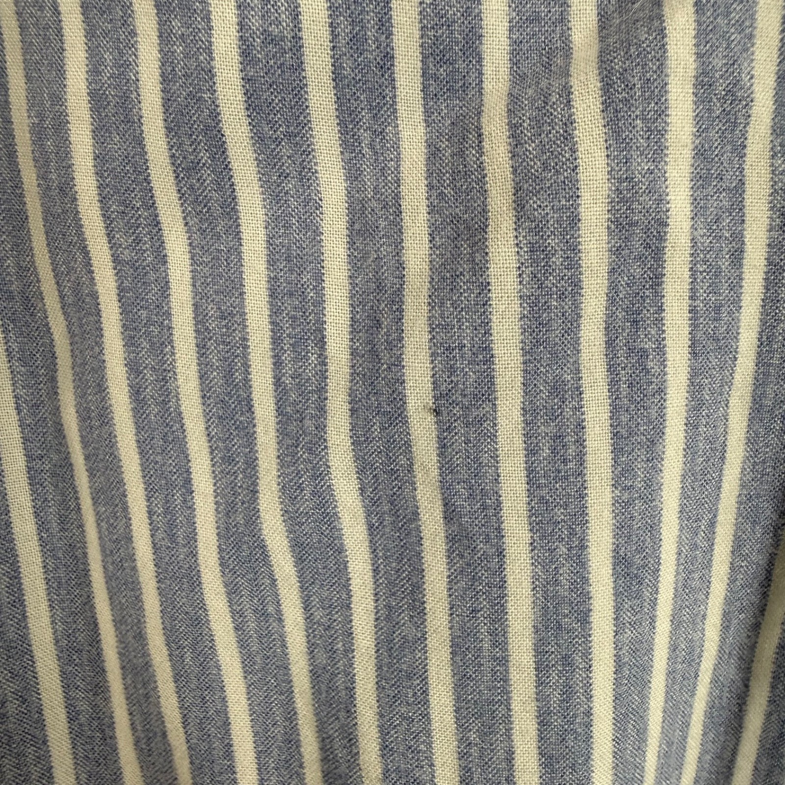 EVRI Women’s 2X Top Blue White Striped Tassel Blouse Boho Coastal Casual Summer