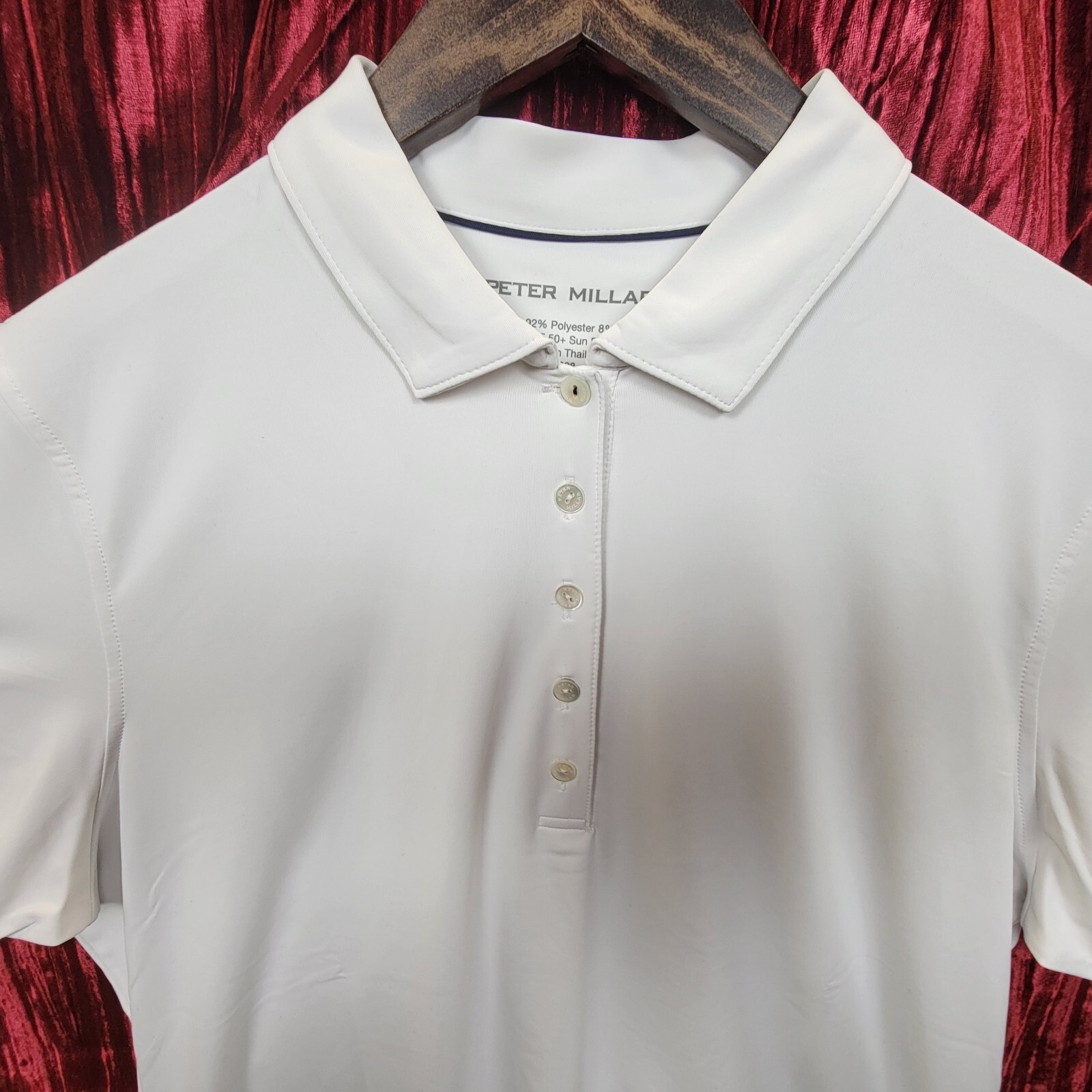 New NWT Women’s WHITE Peter Millar Golf Polo MSRP$90 SIZE SPF SUMMER XL XLARGE