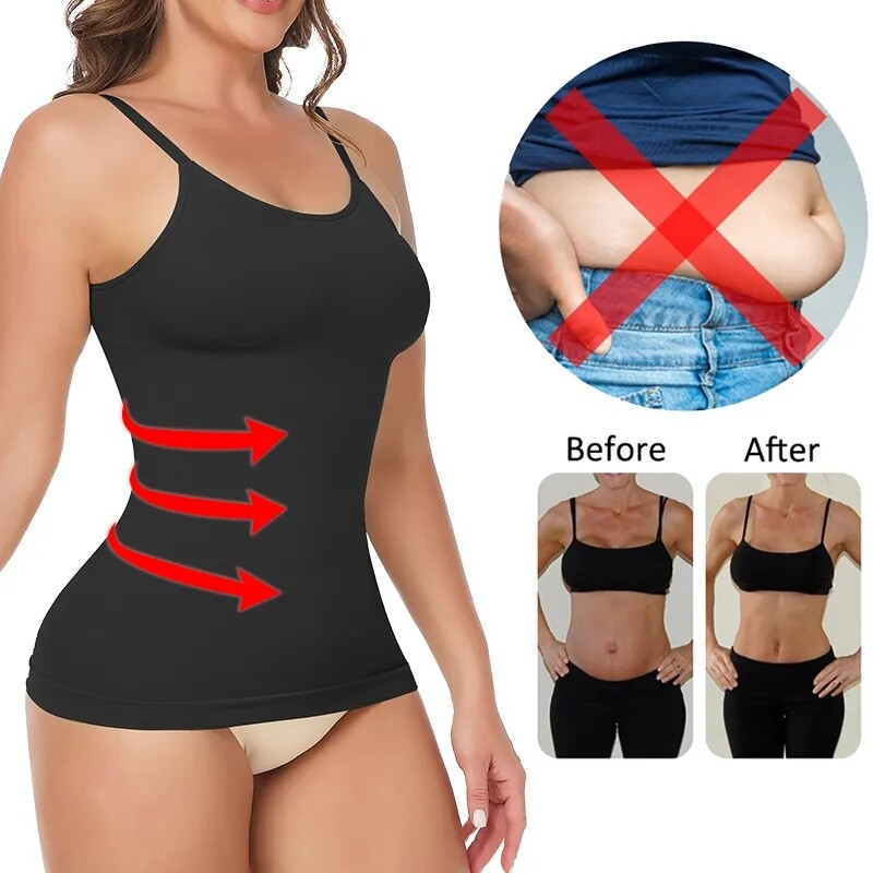 Women Slimming Tummy Control Comfortable Tank Tops Body Shaper Casual Cami Vest