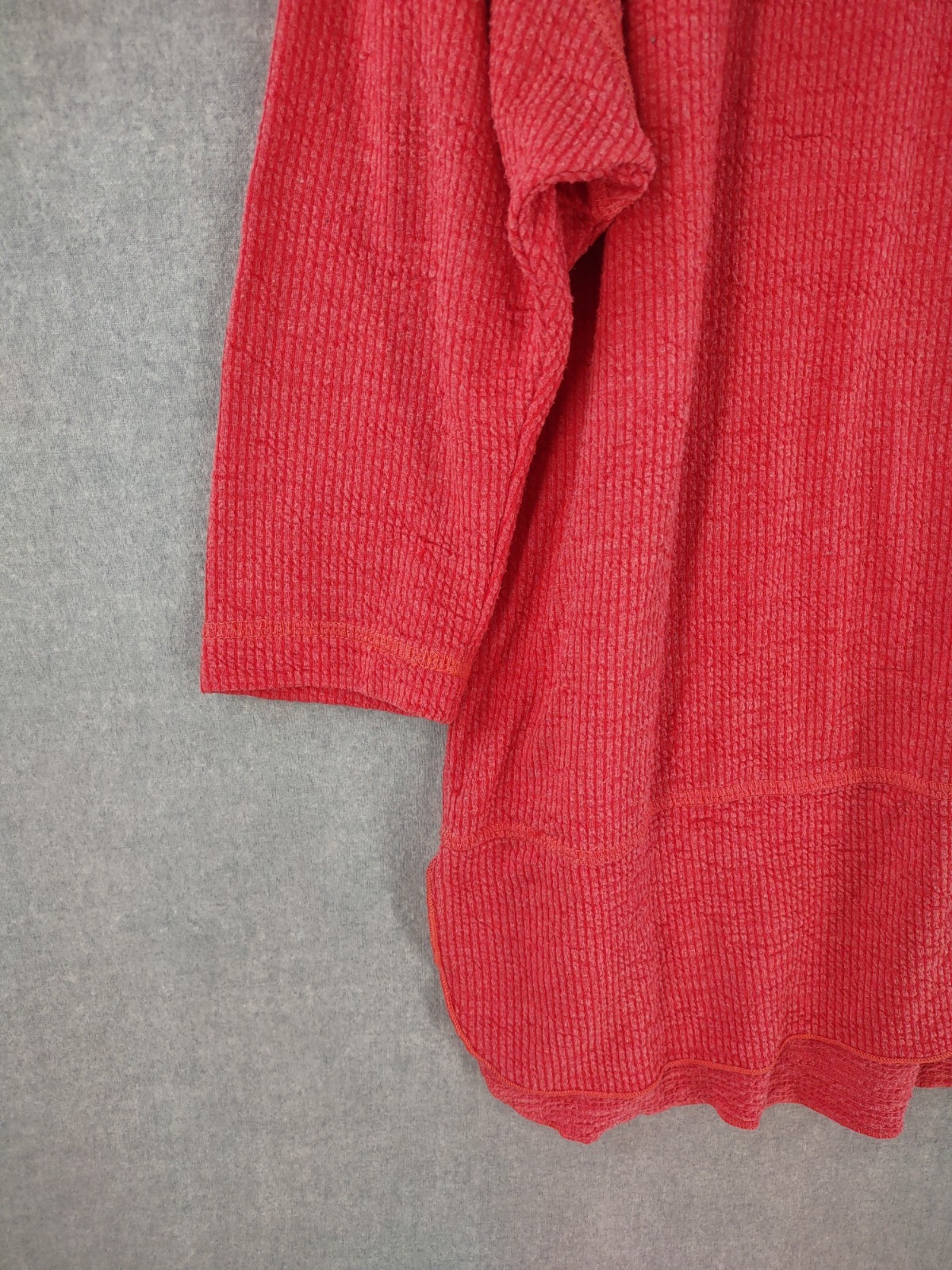 SnoSkins Top Medium Coral Red Thermal Dolman Pullover Cozy Outdoor Cabin Chic US