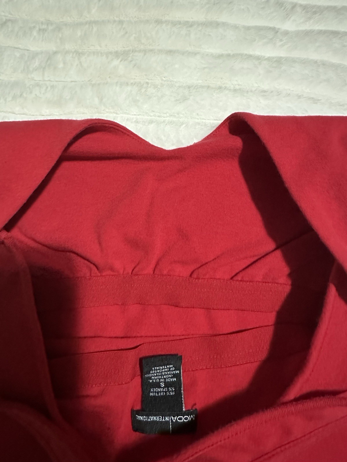 Moda International Y2K Racerback Tank Top With Built In Bra Size S Made In USA