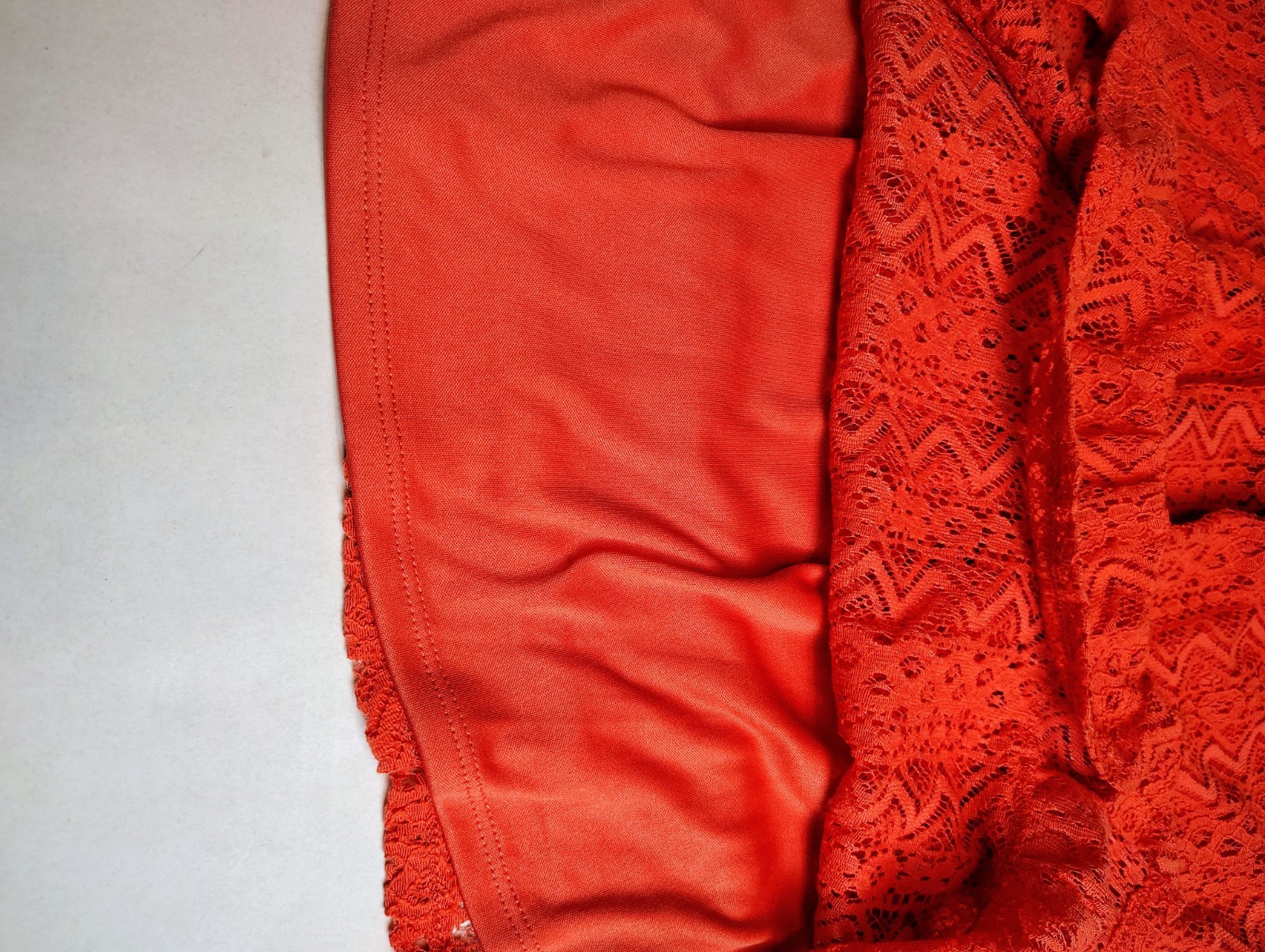BELLE DU JOUR PEASANT OFF SHOULDER CORAL TOP SHORT SLEEVE LACE LAYERED SZ XL