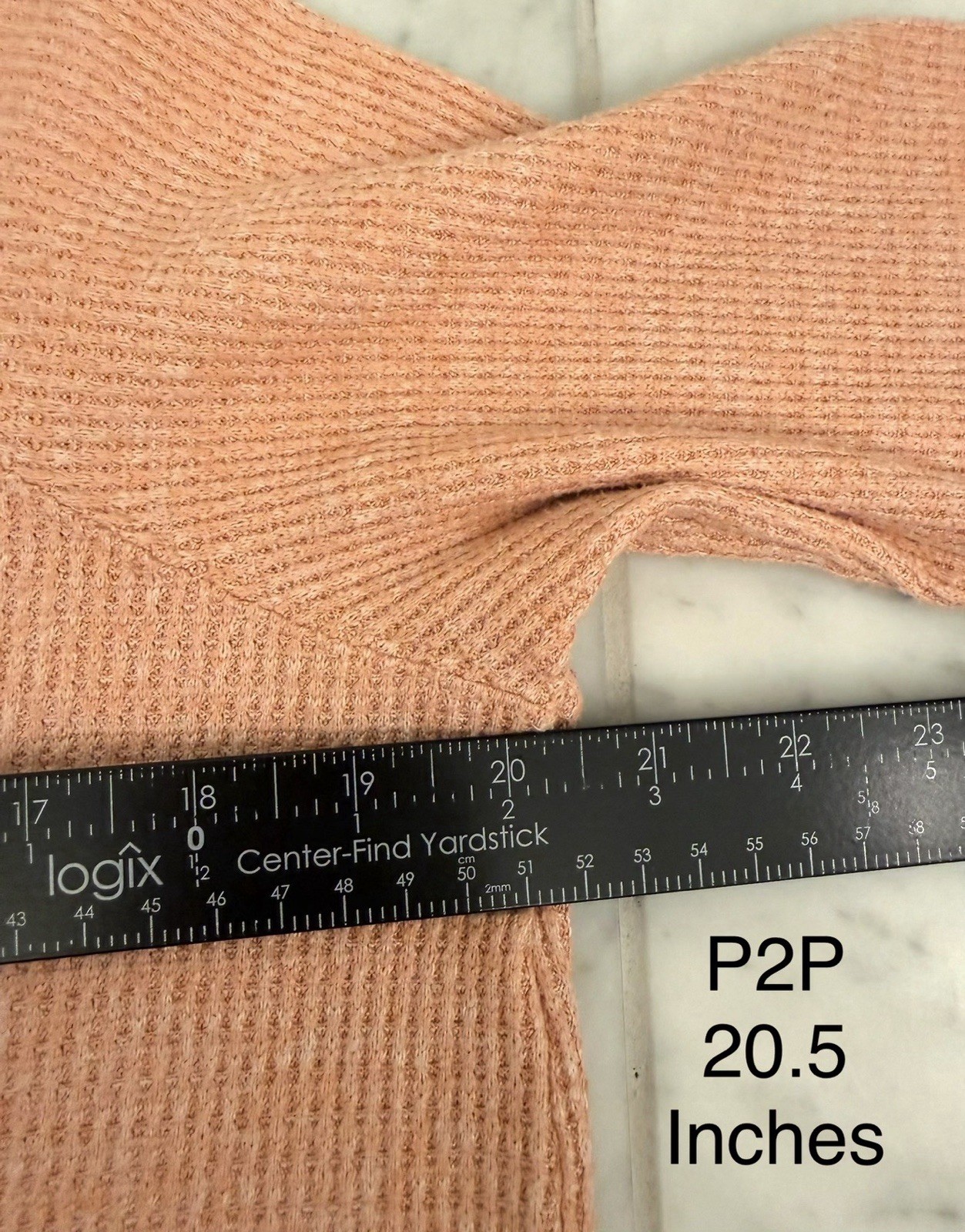 American Eagle Outfitters Women’s Waffle Knit Henley LS Top, Pink, XS