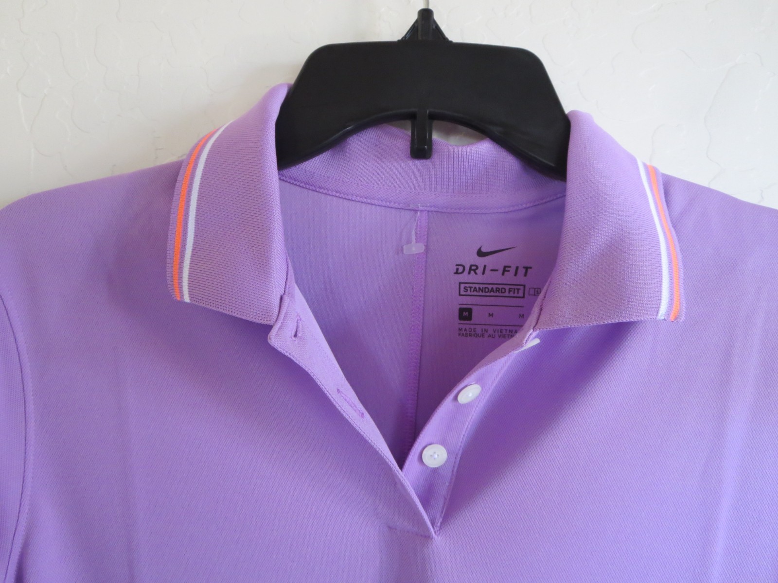 NIKE MOVE TO ZERO DRI FIT WOMEN SHORT SLEEVE GOLF POLO SHIRT, LILAC, MEDIUM, NWT