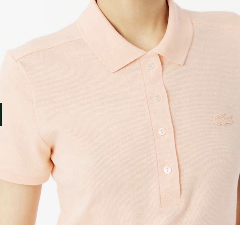 Lacoste Women’s L.12.D Slim Fit Stretch Mini Piqué Polo Light Pink Size 36 US S