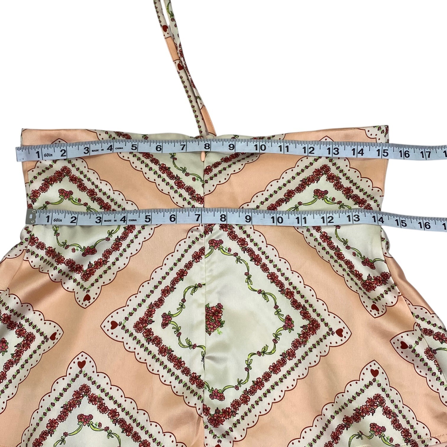 Forever 21 Baby Doll Halter Top | S | Peach Satin | Festival Hippie Whimsy Fairy