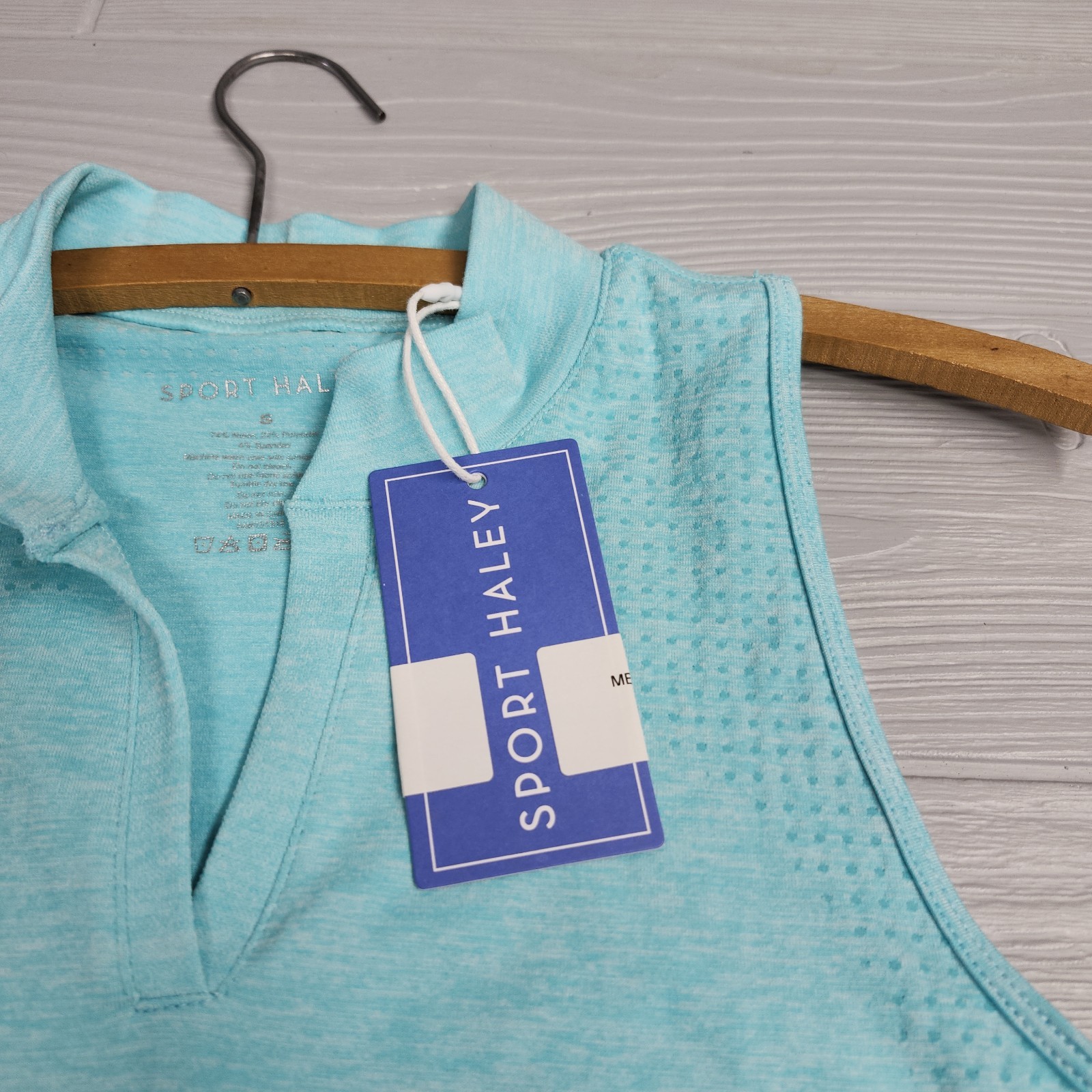 Sport Haley Blue Racerback Polo Shirt Womens Size Small NWT