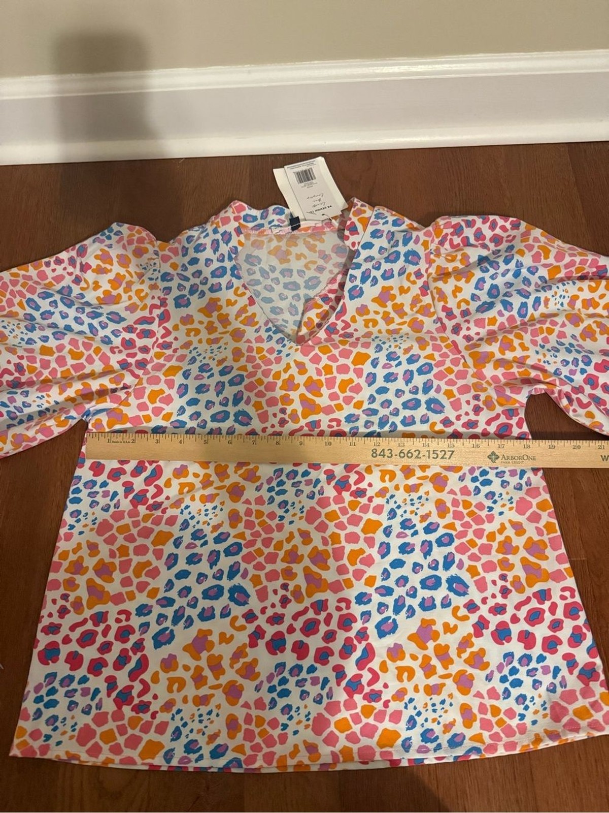 NWT Michelle McDowell Jordan Top Small Wild Safari Animal Print Blouse Cuffed