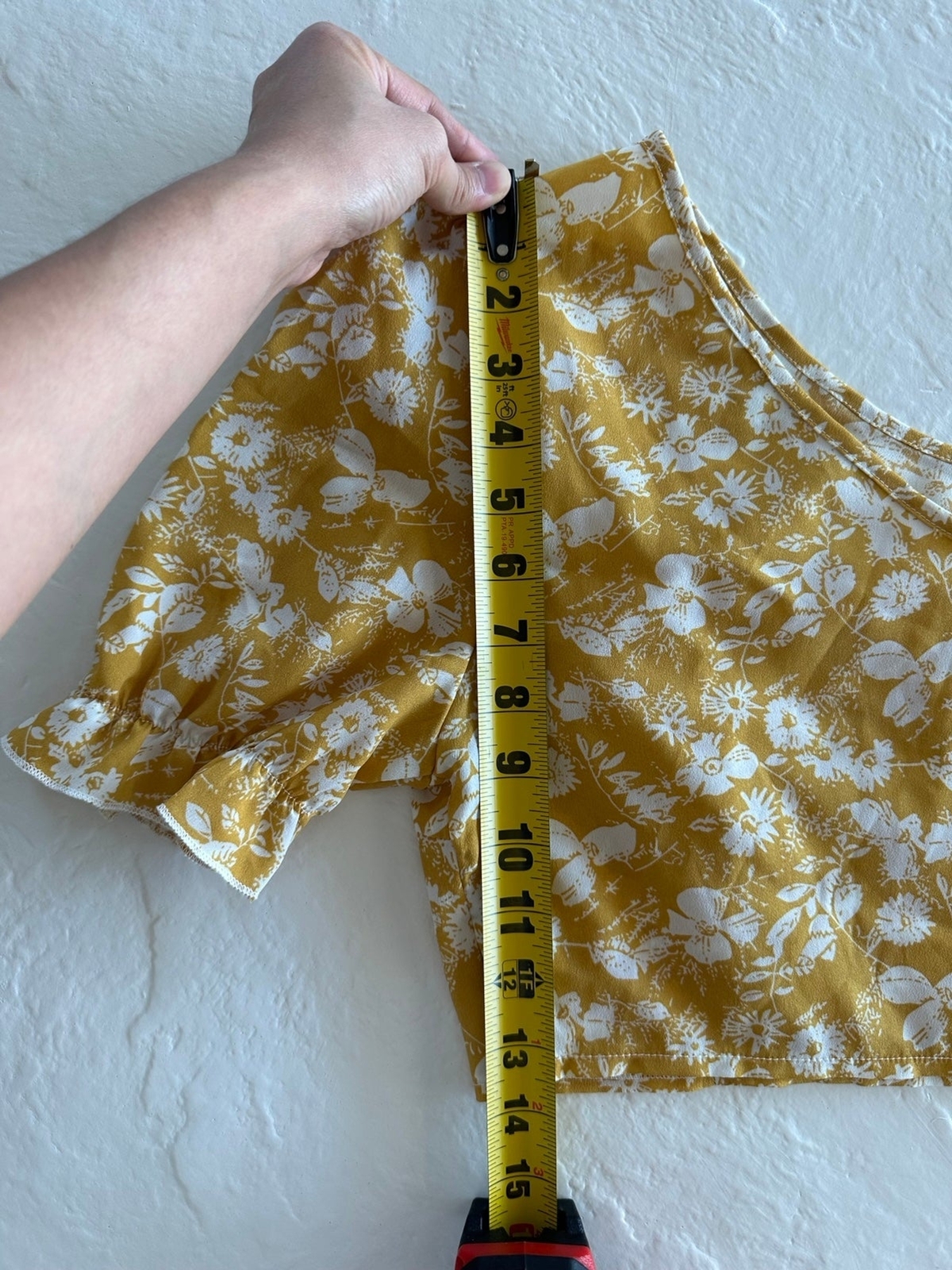 Floral One Shoulder Crop Top Size M
