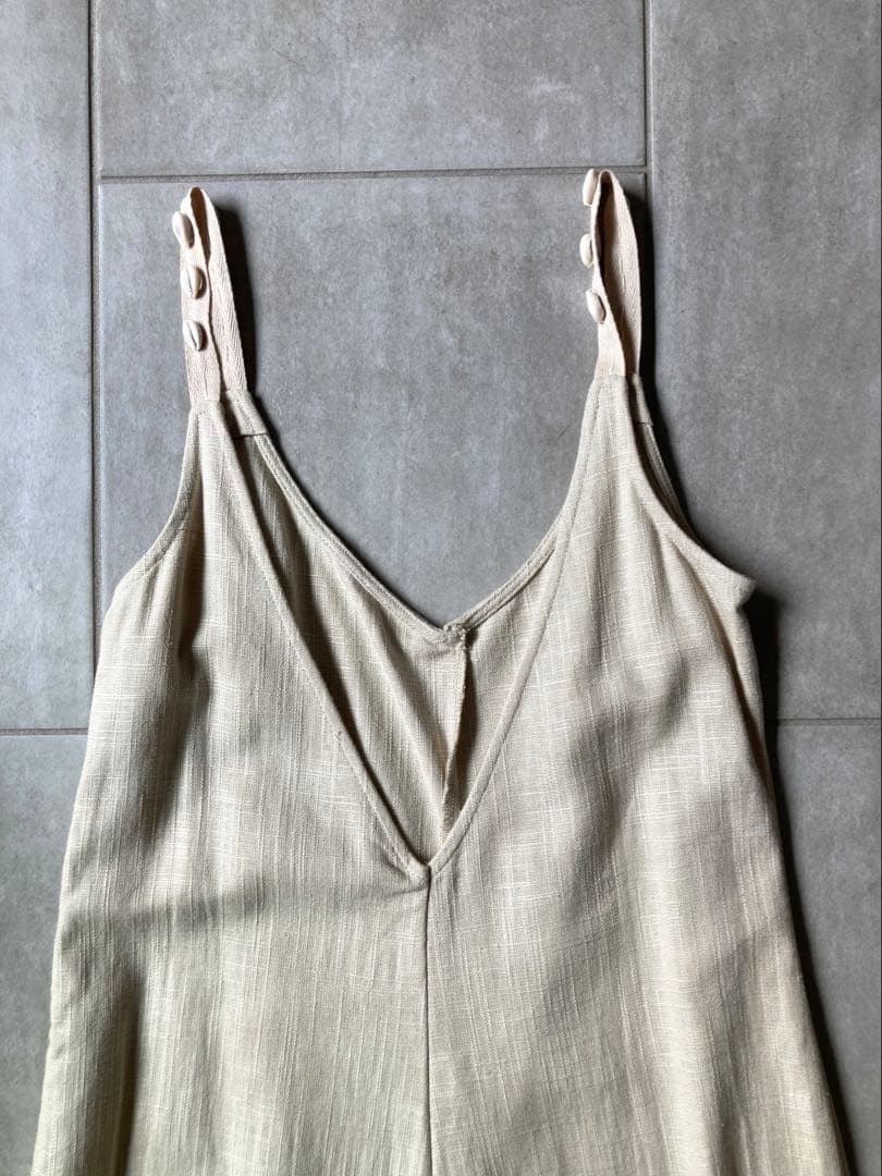 STAUD Off-White Jumpsuit US2 Linen Rayon Women’s All-in-One