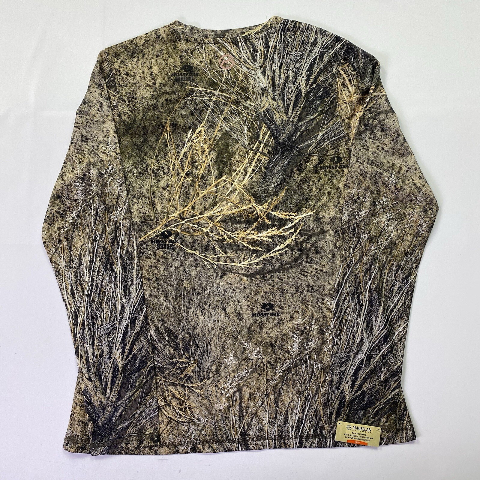 Magellan Mossy Oak Womens Small Long Sleeve Brush Camo Mesh Hunting Shirt