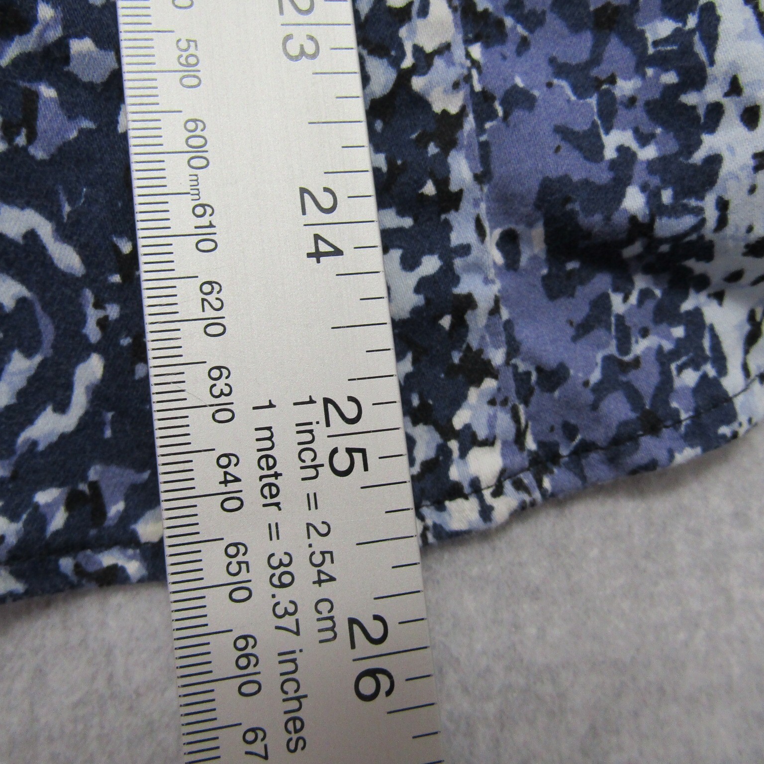 Covington Womens Top Blouse Short Sleeve Size L Blue White Glam Casual Preppy