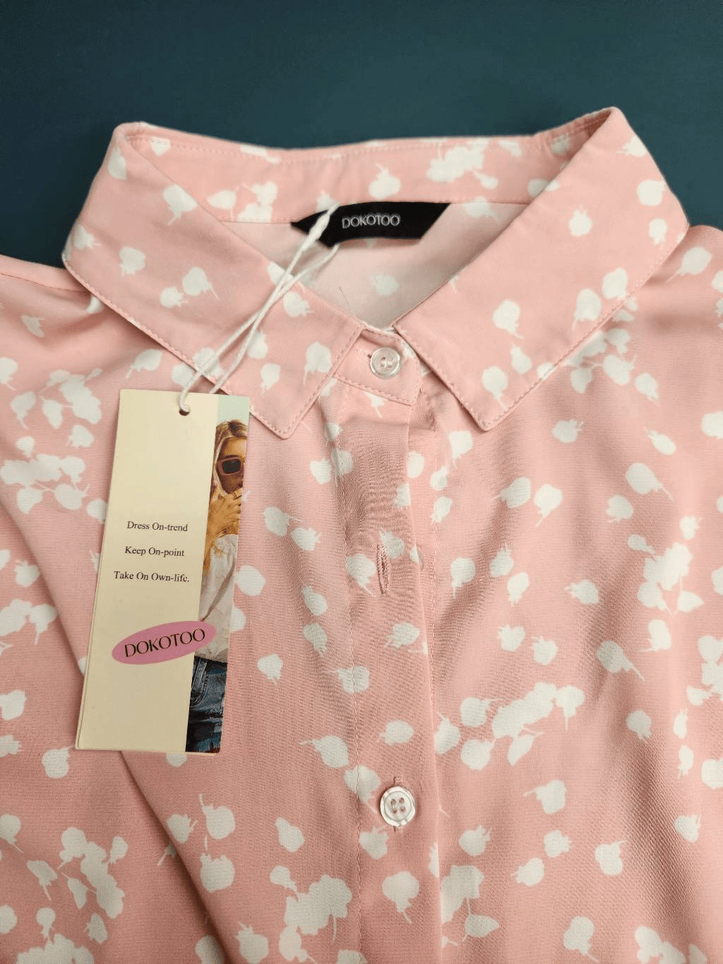 New Pink Whimsical Lollipop Silhouette Collared Long Sleeve Shirt 5 for 35 SALE