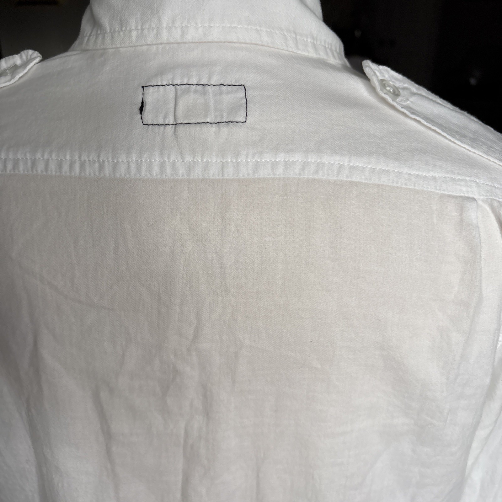Current/Elliott Women’s White Shirt Size Large 100% Cotton Made In USA