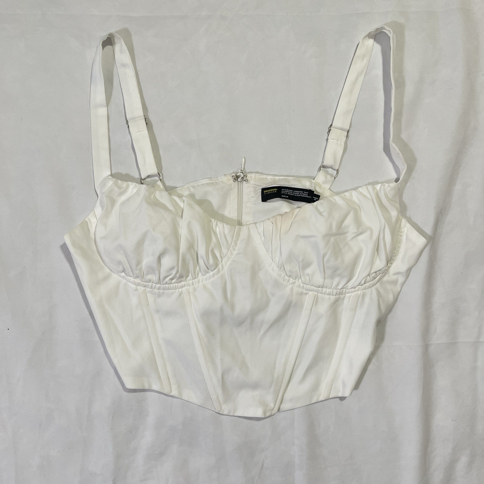 Finesse White Delicate Corset Top Size Medium