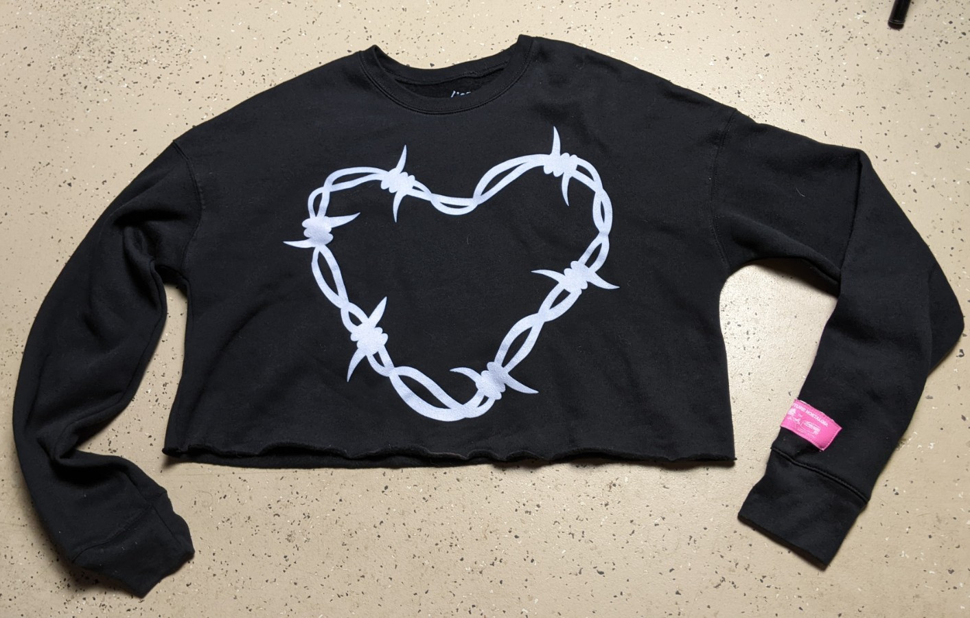Dua Lipa Future Nostalgia Barbwire Heart Official Cropped sweatshirt RARE