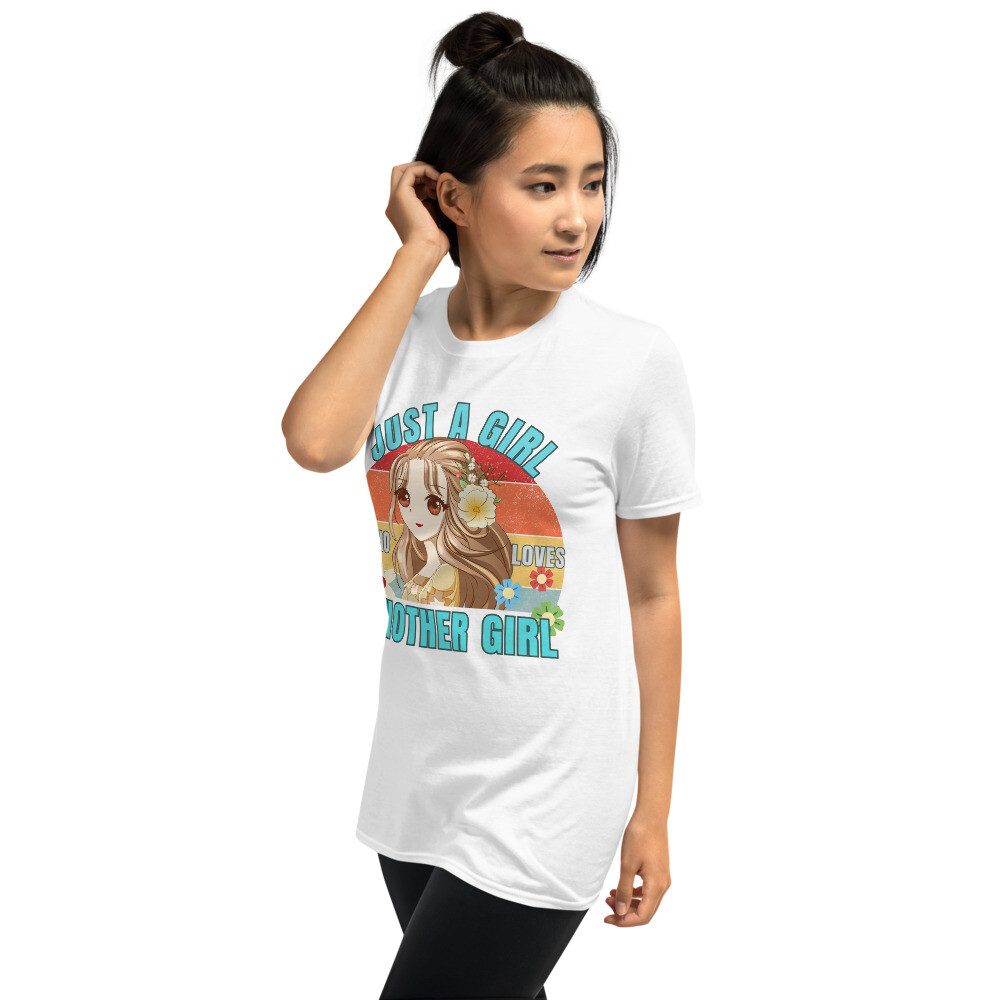 LGBTQ+ Pride T-Shirt: Just A Girl Who Loves Another Girl – Vintage Graphic Tee