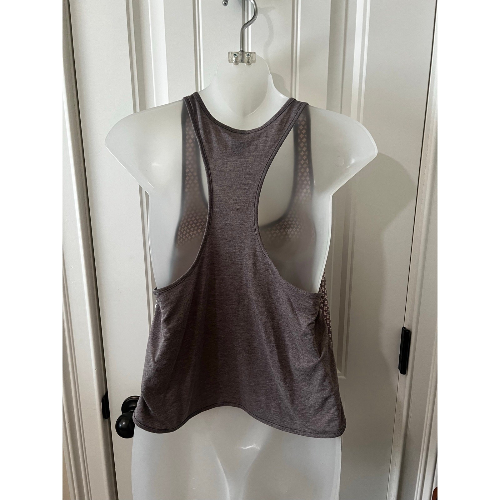 Victoria’s Secret Women’s Cropped Racerback Tank Top Small Mauve Floral Print