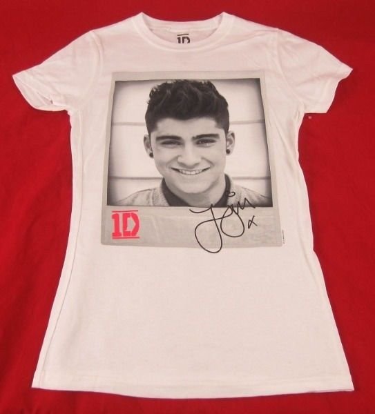 Juniors NEW One Direction 1D Zayn Malik Photo Picture Autograph T-Shirt XS S M L
