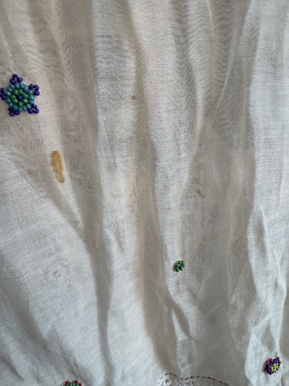 PÉRO Beaded Embroidery size 42 silk and cotton please see pictures