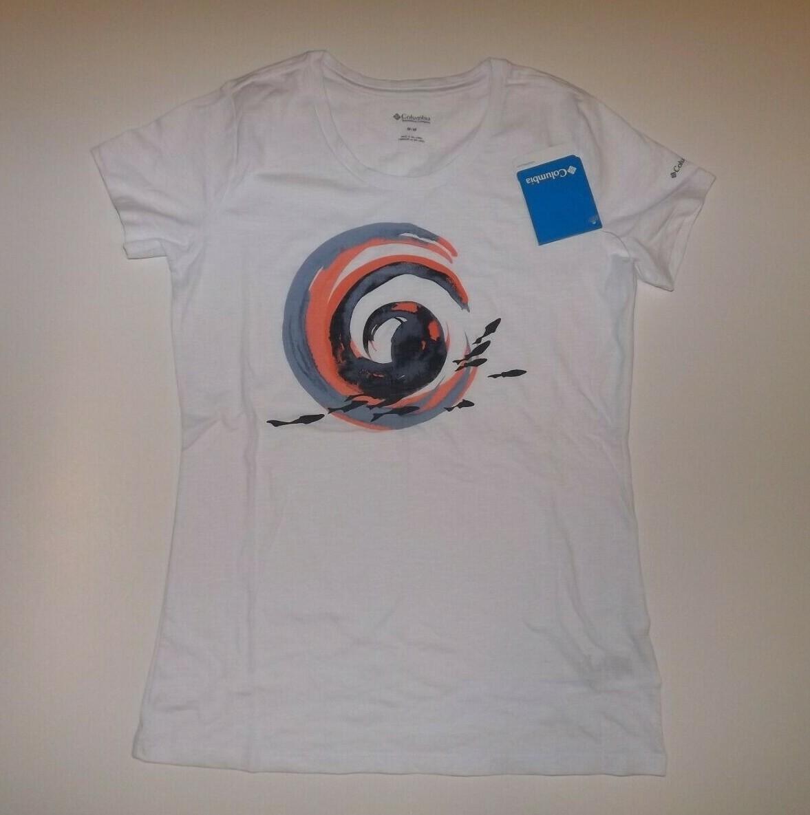 Columbia Womens White Tidal Ways T-shirt Various Sizes S M L NWT