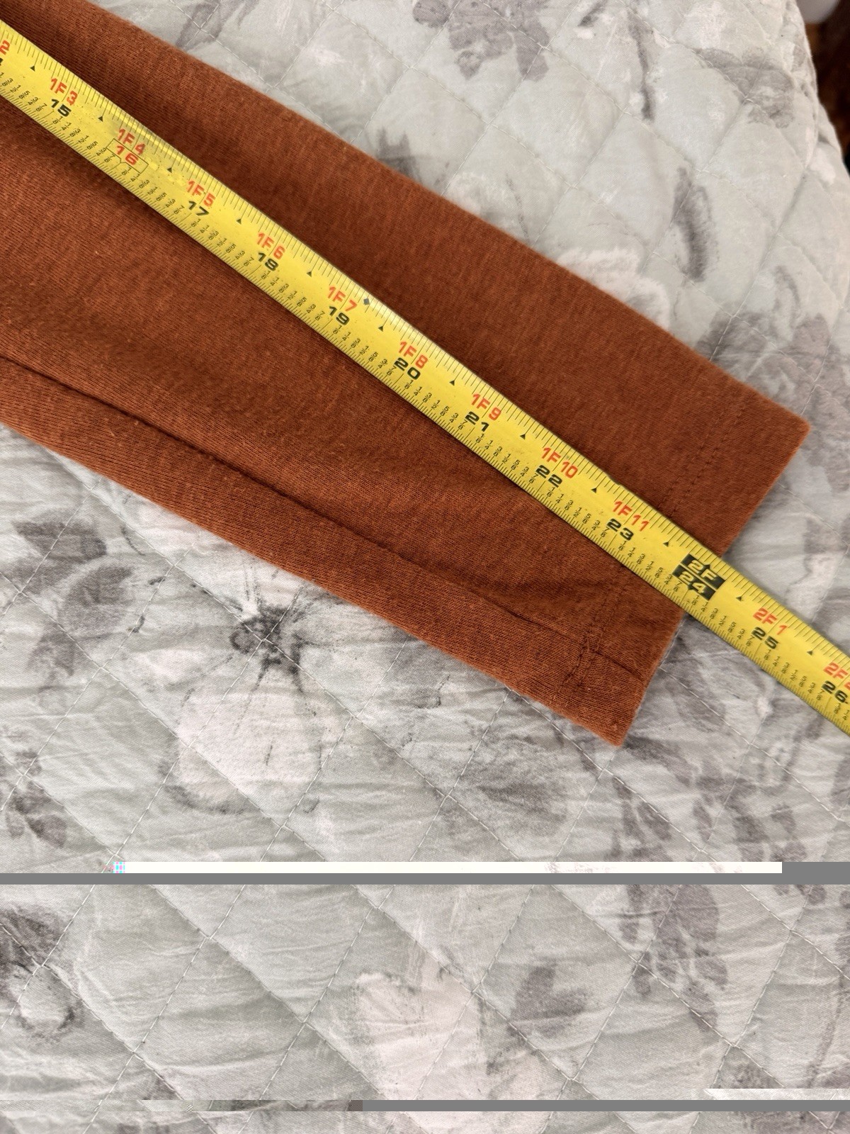 Natural Reflections Women’s L Rust Orange Long Sleeve Pocket Top Casual