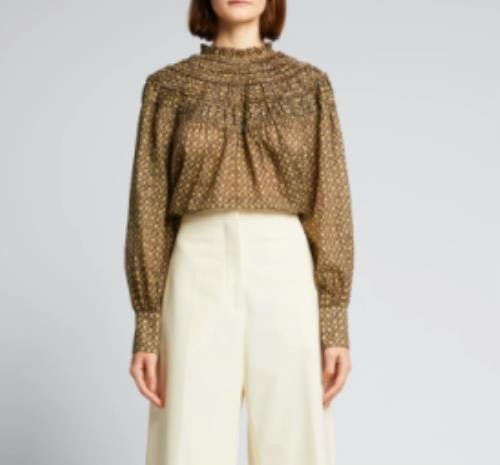 REBECCA TAYLOR Ruched High-Neck Top Shirt Blouse Size 00 New $275 721947B795