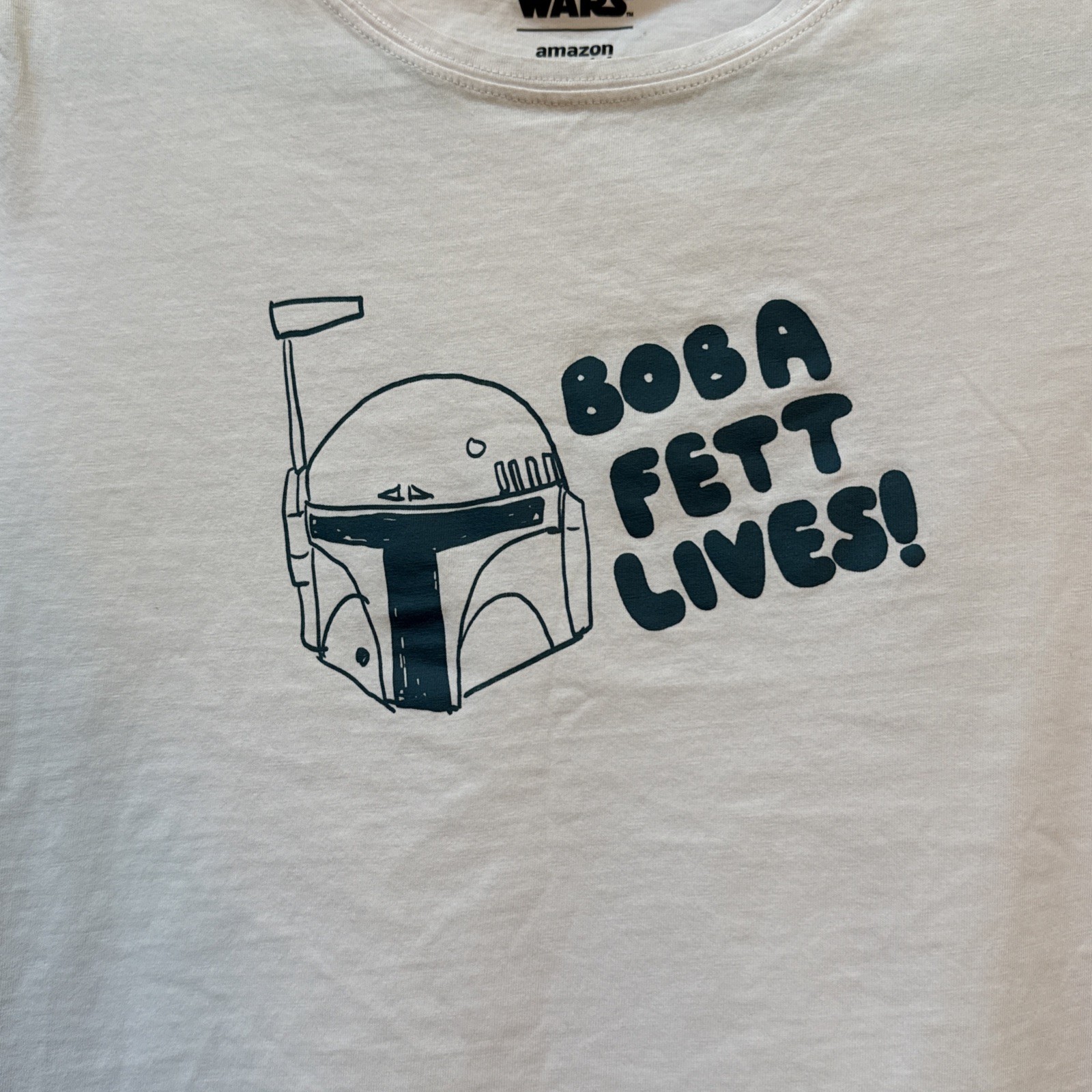 Star Wars Women Large T-Shirt Boba Fett Lives! Pink Graphic Pink Pinholes Sleeve