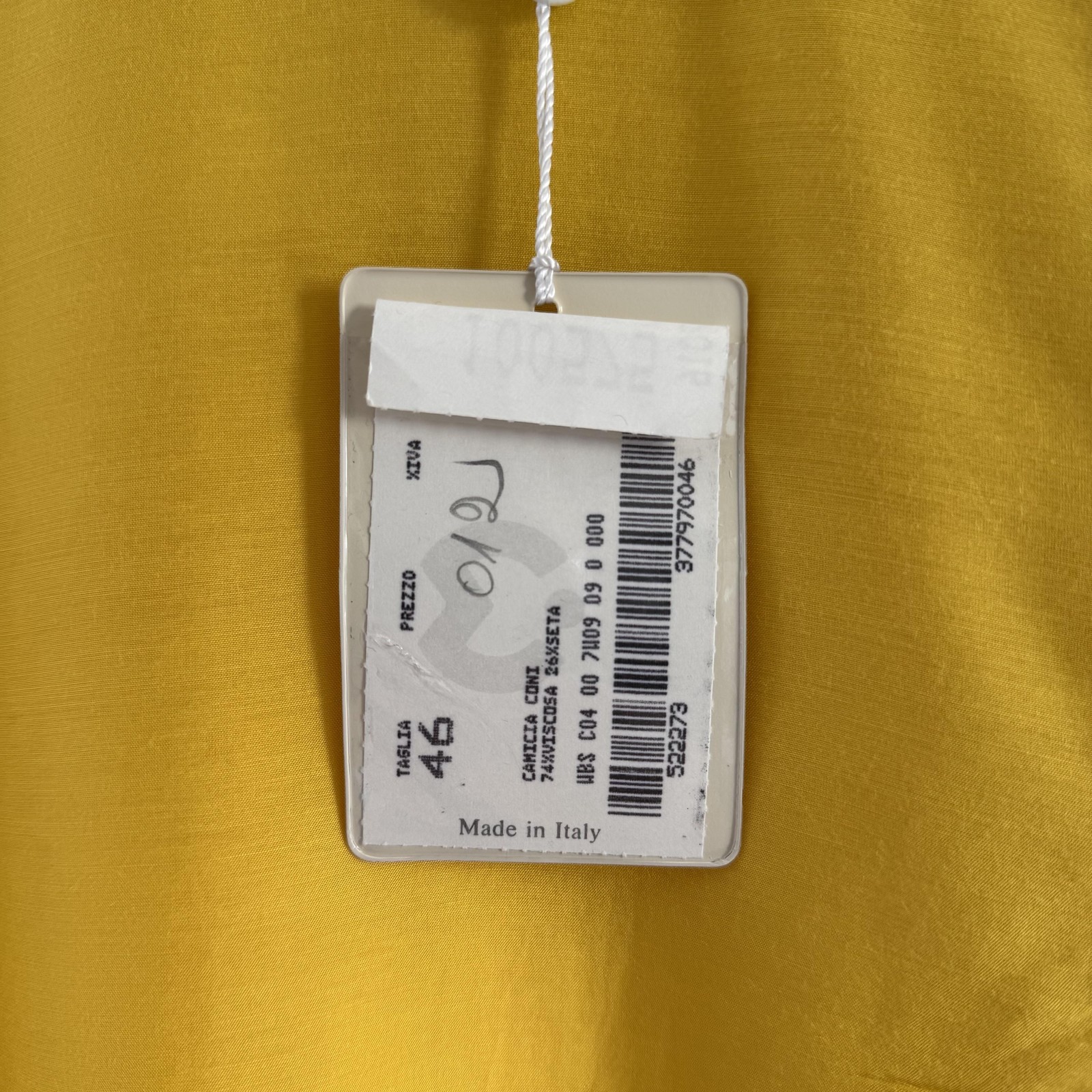 Vintage Mila Schon Blouse Womens 46 Yellow Blue Silk Striped Made in Italy 80s