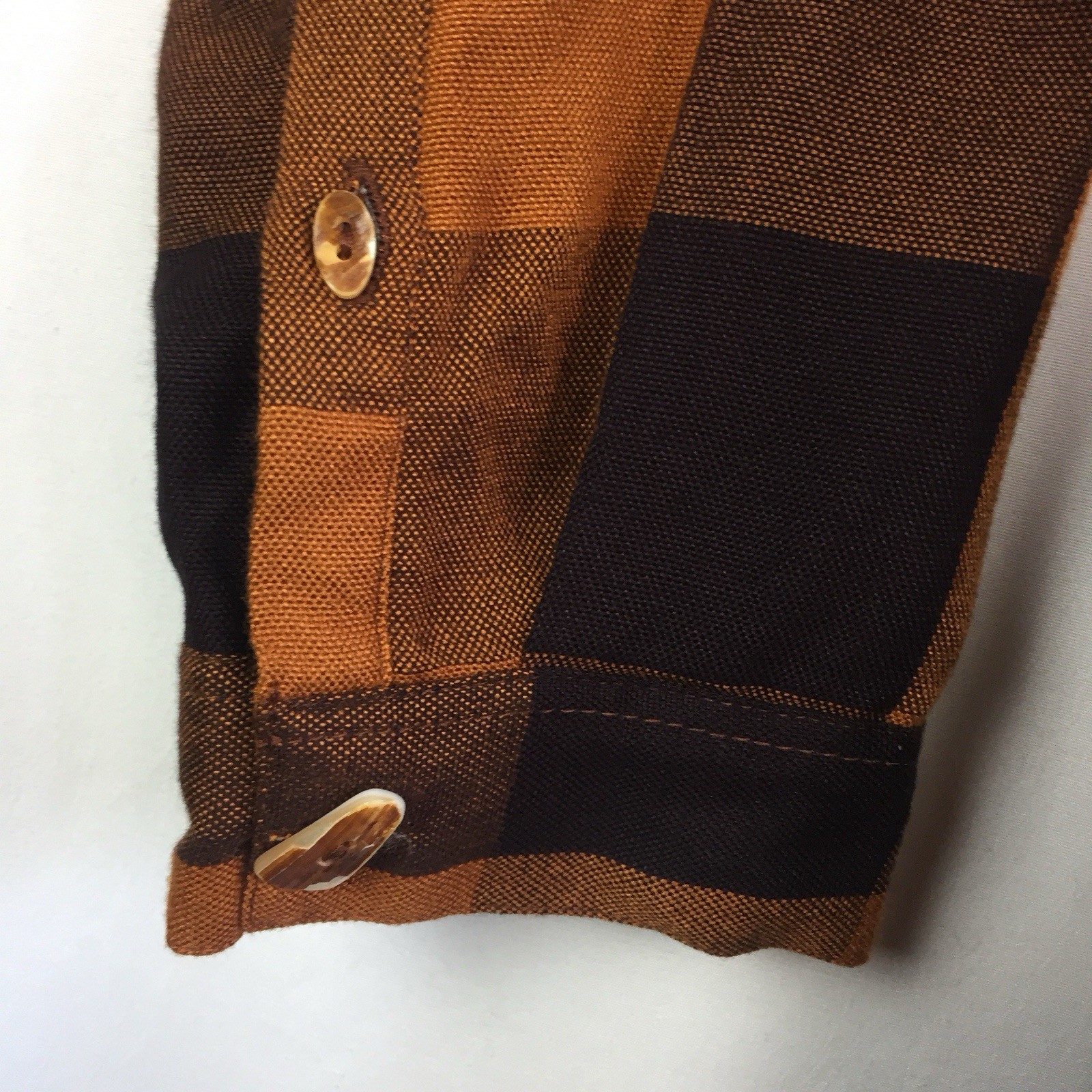 John Mark Tunic Shirt Womens XL Plaid Mixed Print Flare Button Front Wire Collar