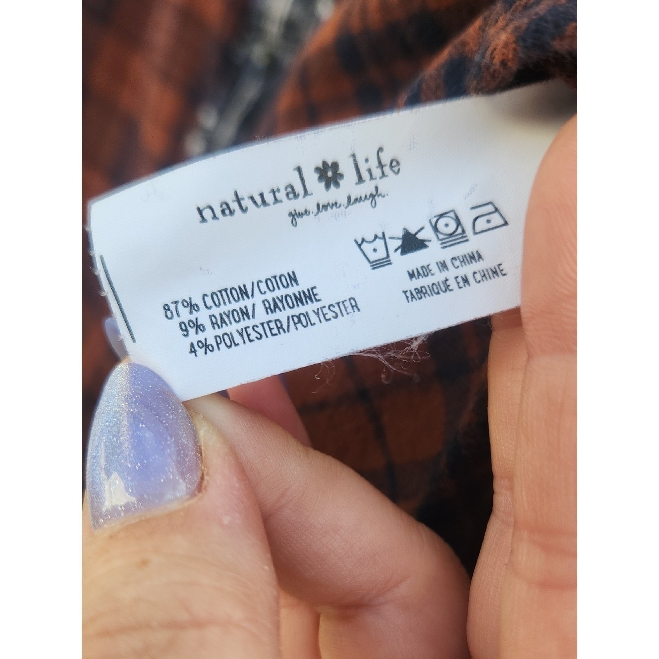 The Natural Life Plaid Flannel Patchwork Earthy Hippie Medium Gorpcore Boho