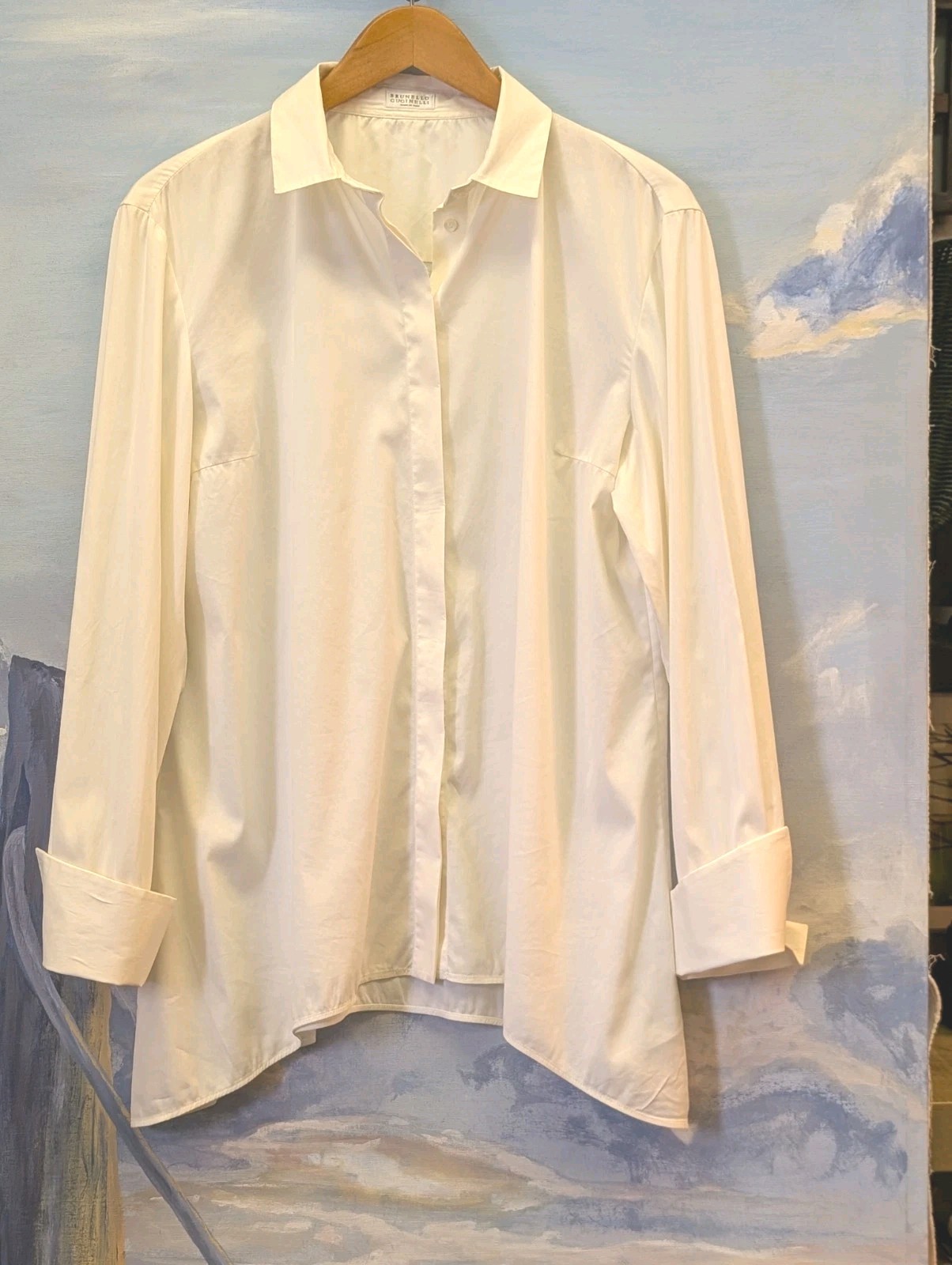 Brunello Cucinelli XL Asymmetric HEM Tunic Shirt