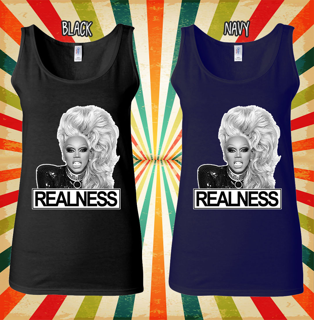 RuPaul Realness Drag LGBTI Men Women Vest Tank Top Unisex T Shirt 1990