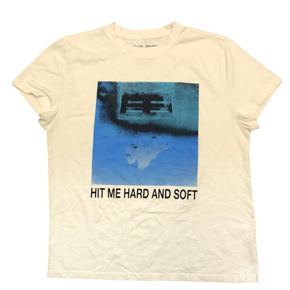 Billie Eilish T Shirt S White Hit Me Hard And Soft Merch NEW *hole