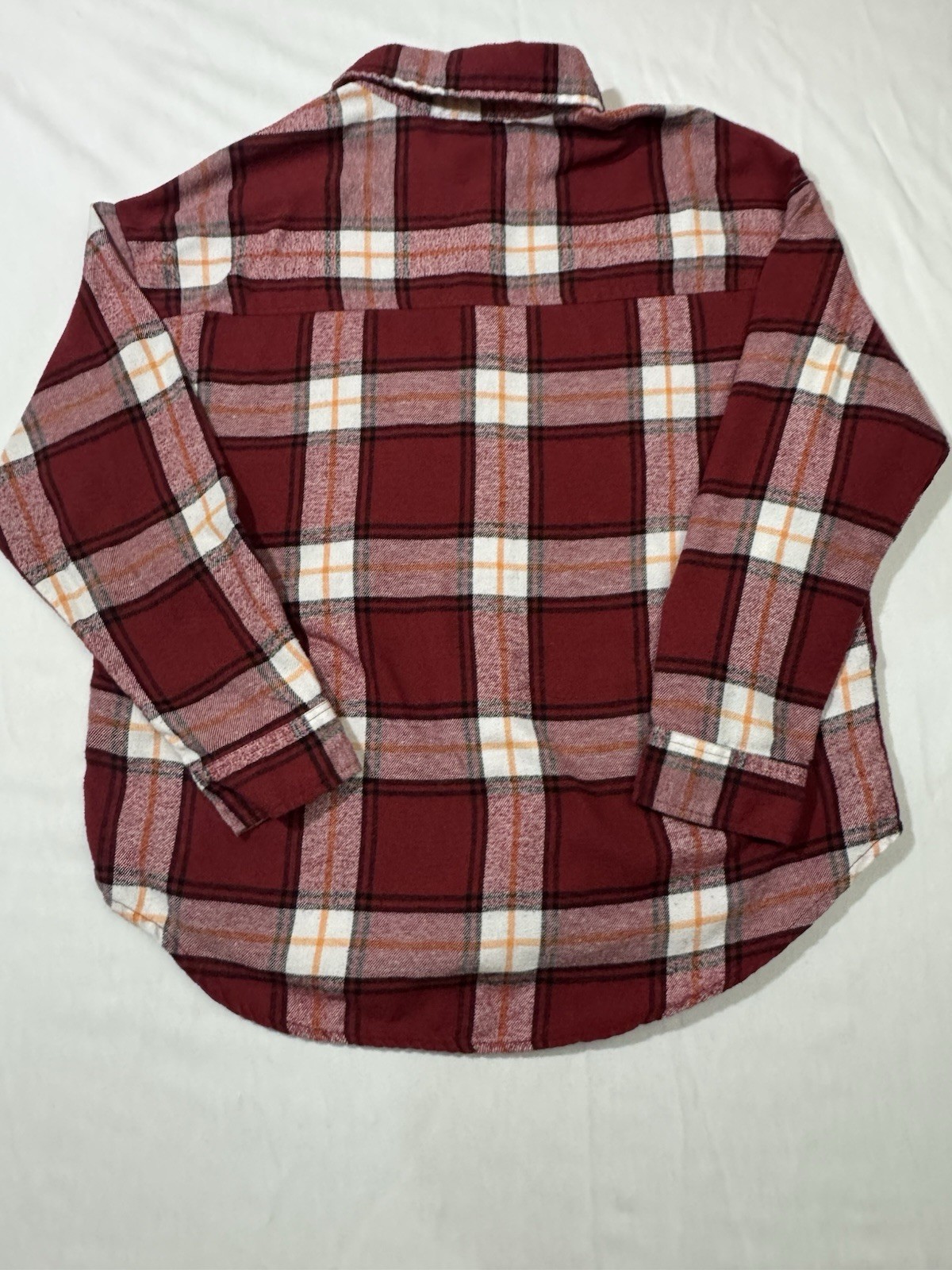 No Comment NY-LA Plaid Button Up Shirt Womens Size M Red Flannel