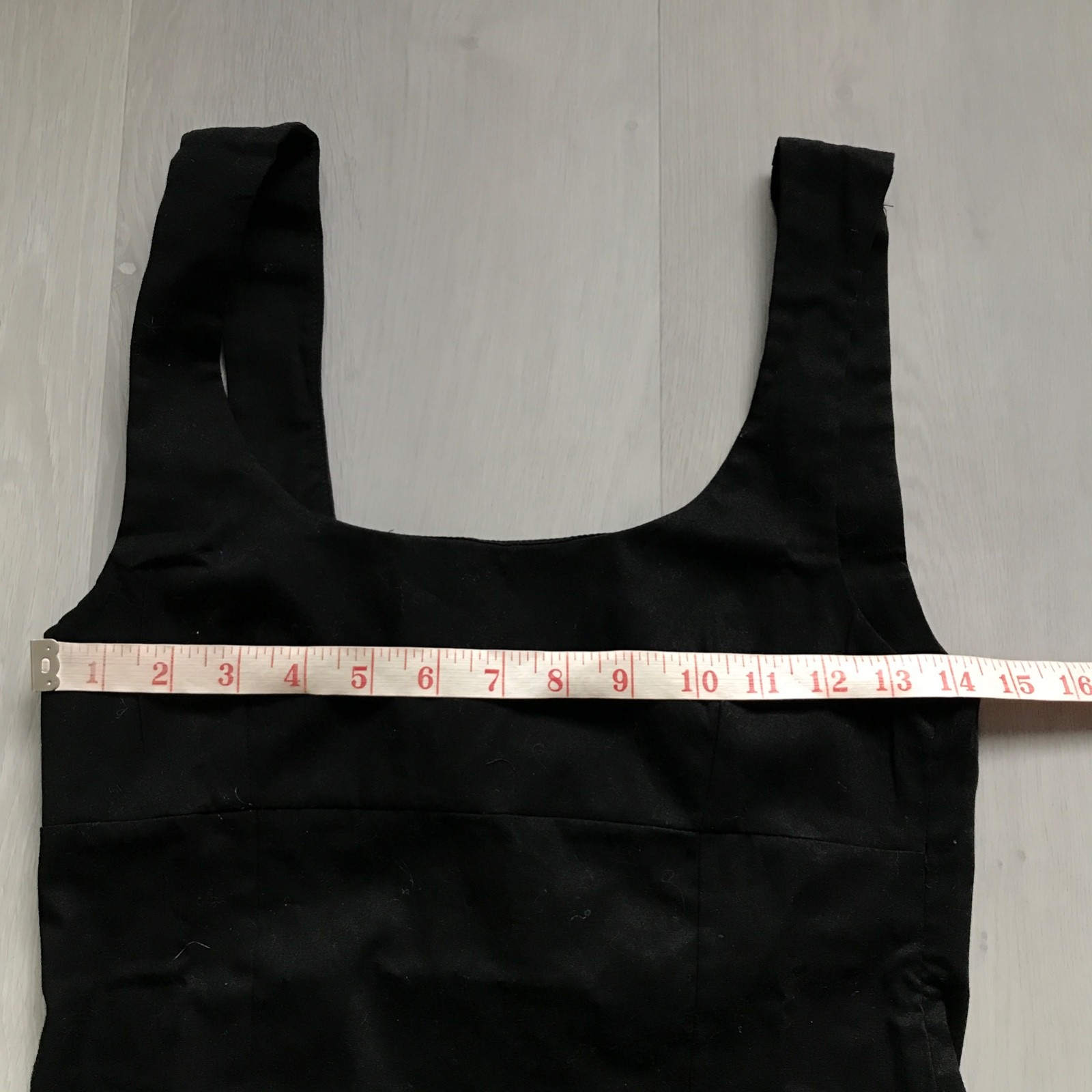 Palisade Black Tank Top Small Scooped Neck Line SIde Zip Peplum Basic Blank