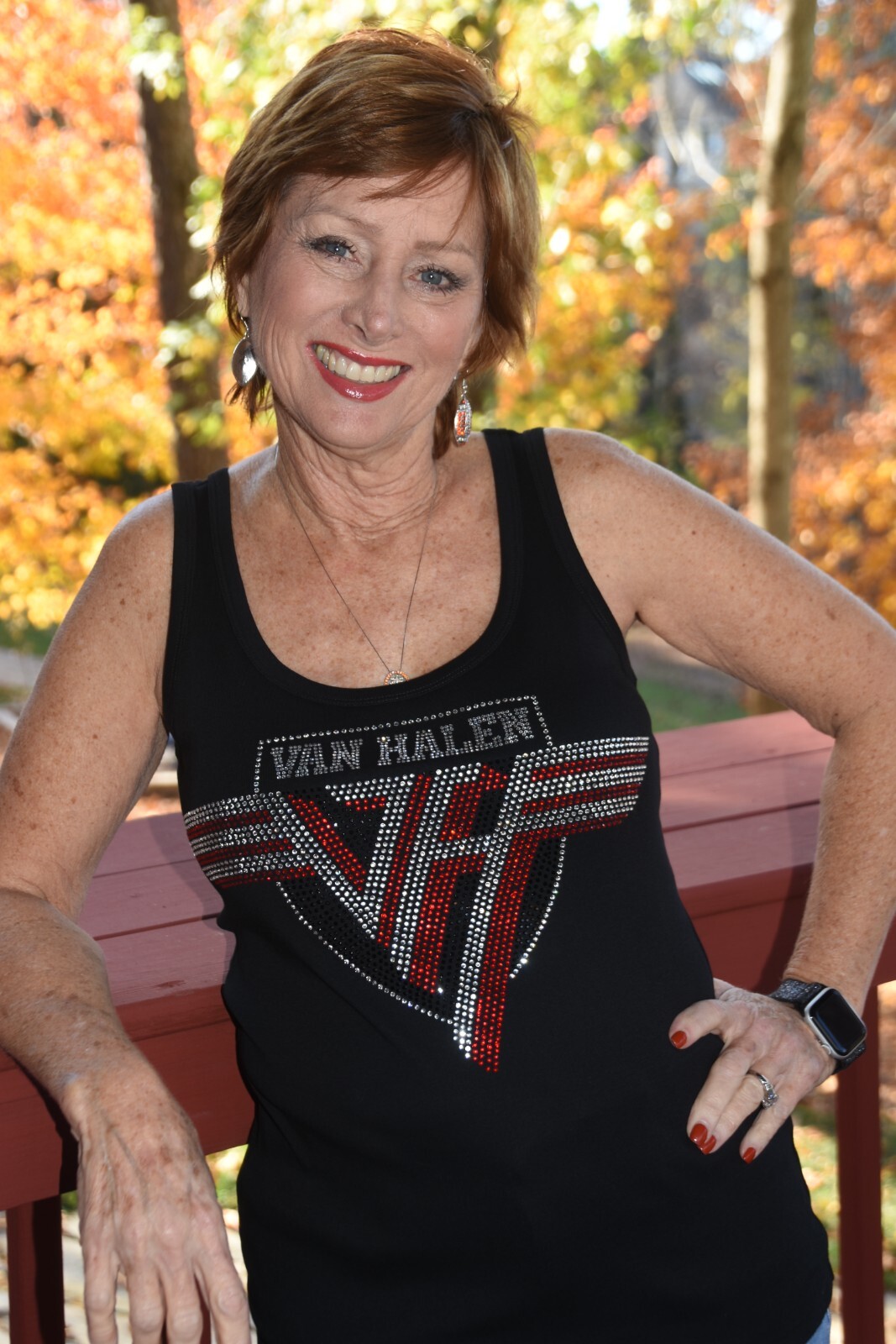 Van Halen rhinestone bling racer back tank top XS, S, M, L, XL,XXL