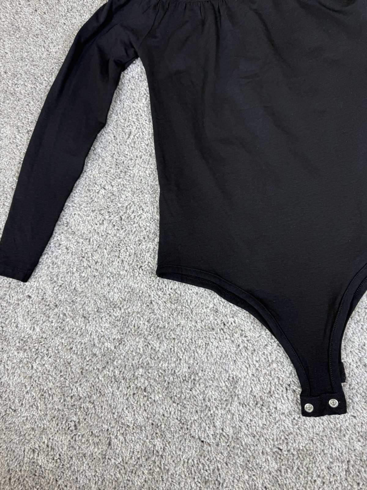 NWT Nasty Girl Body Suit Size 10 Black Long Sleeve Cotton