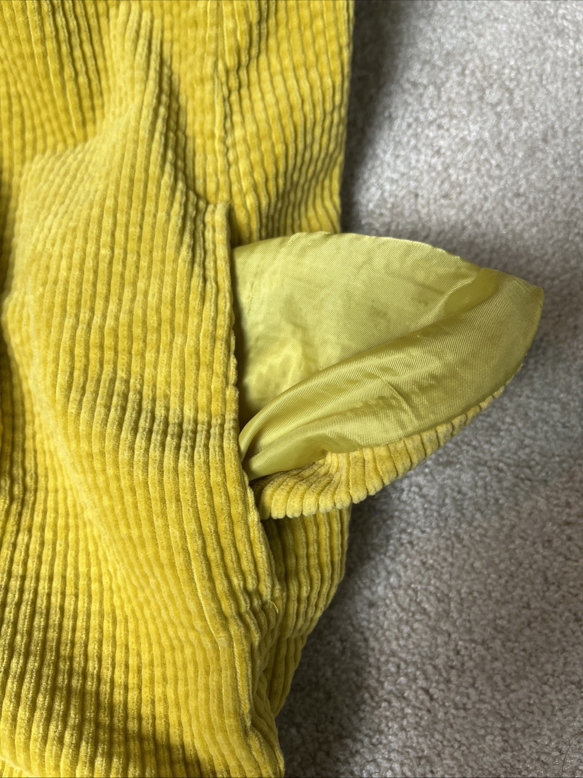 J Jill Shirt Jacket L Mustard Yellow Corduroy Shacket Pockets Button Front
