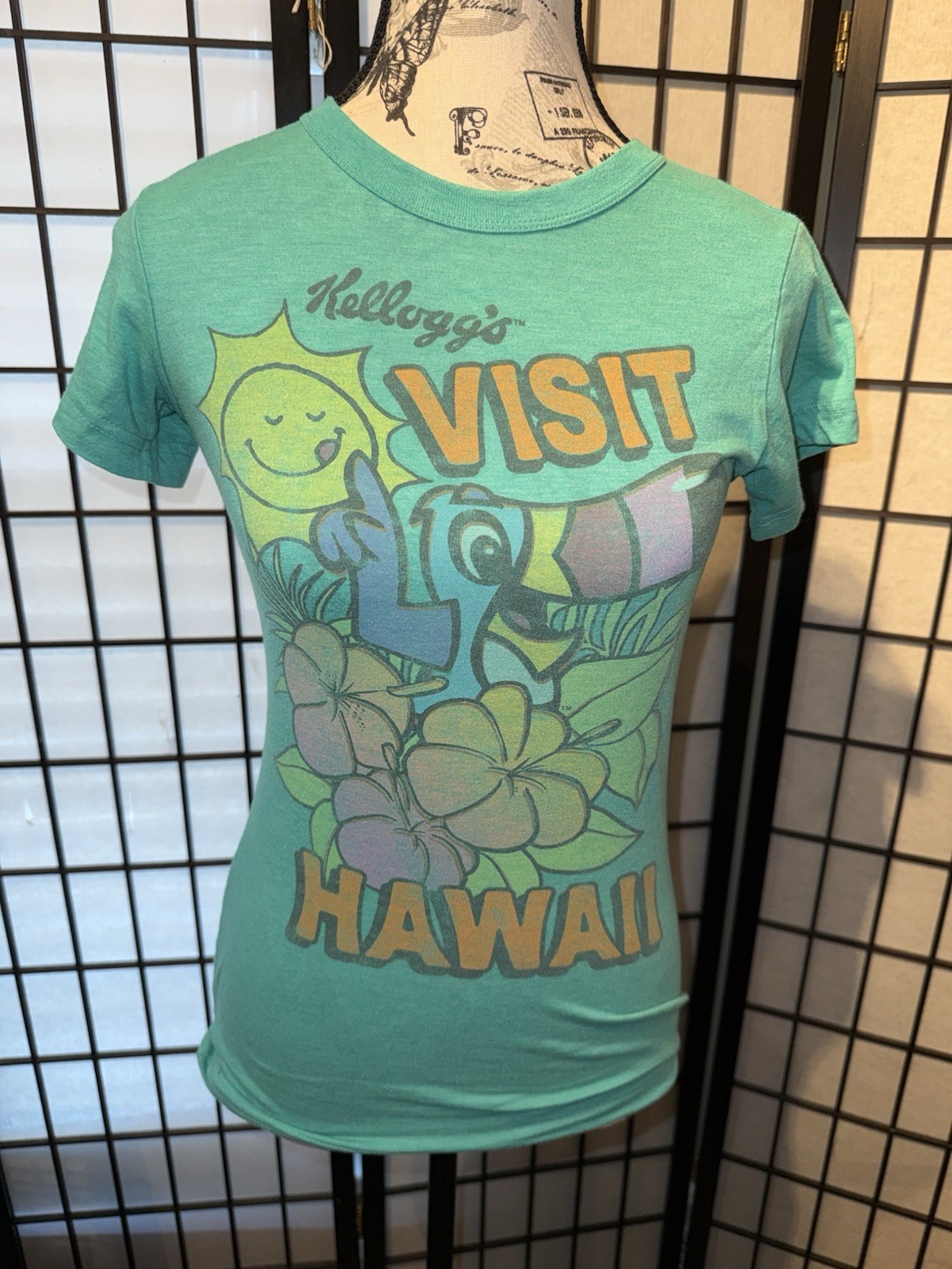 Junk Food Vintage Y2K Froot Loops Toucan Sam Graphic T Size Small