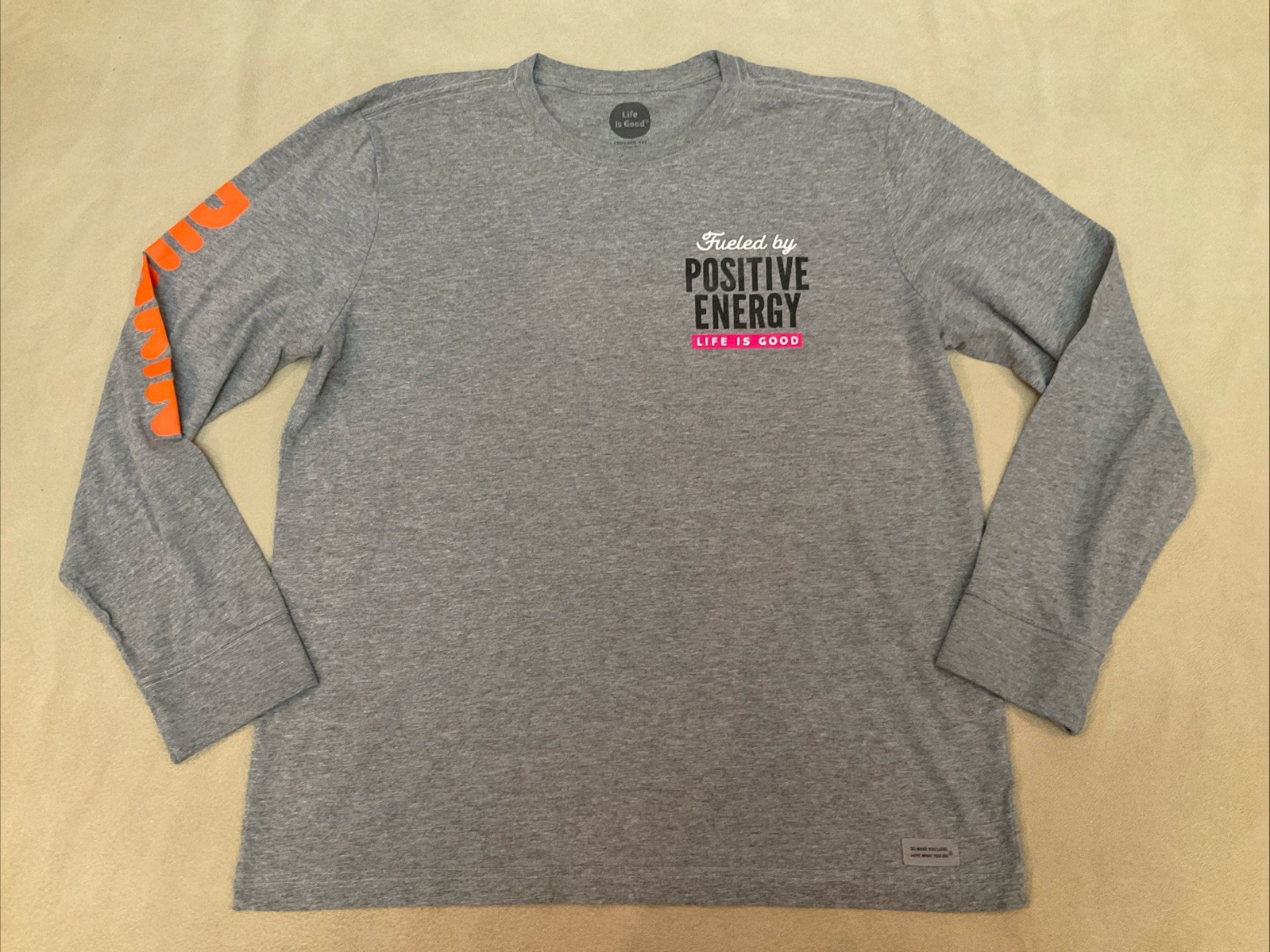 Life is Good Crusher Tee Fueled By POSITIVE DUNKIN DONUTS Long Sleeve Women’s L