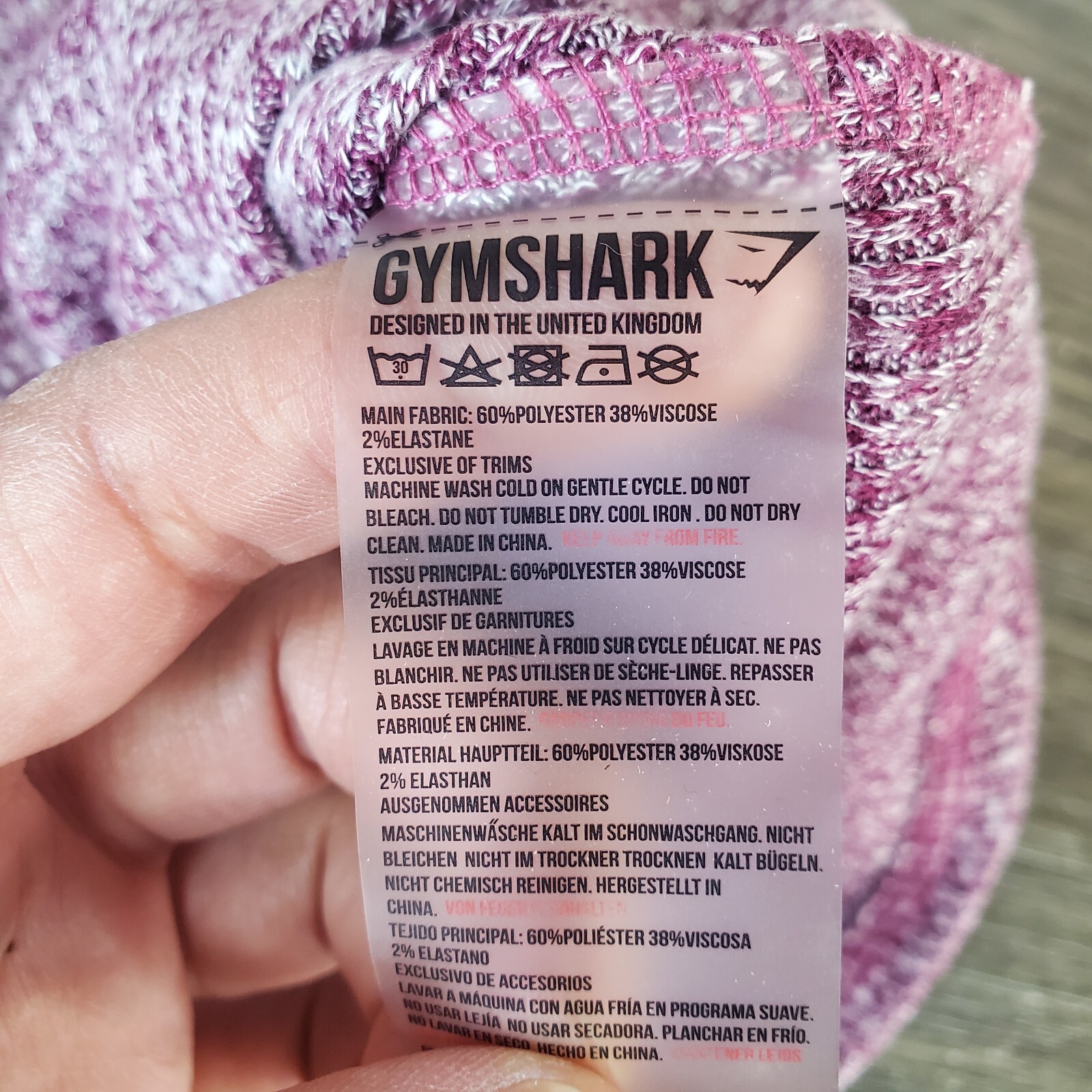 Gymshark Slounge High Crew Neck Ribbed Cropped Tank Top Dust Size Medium Med EUC