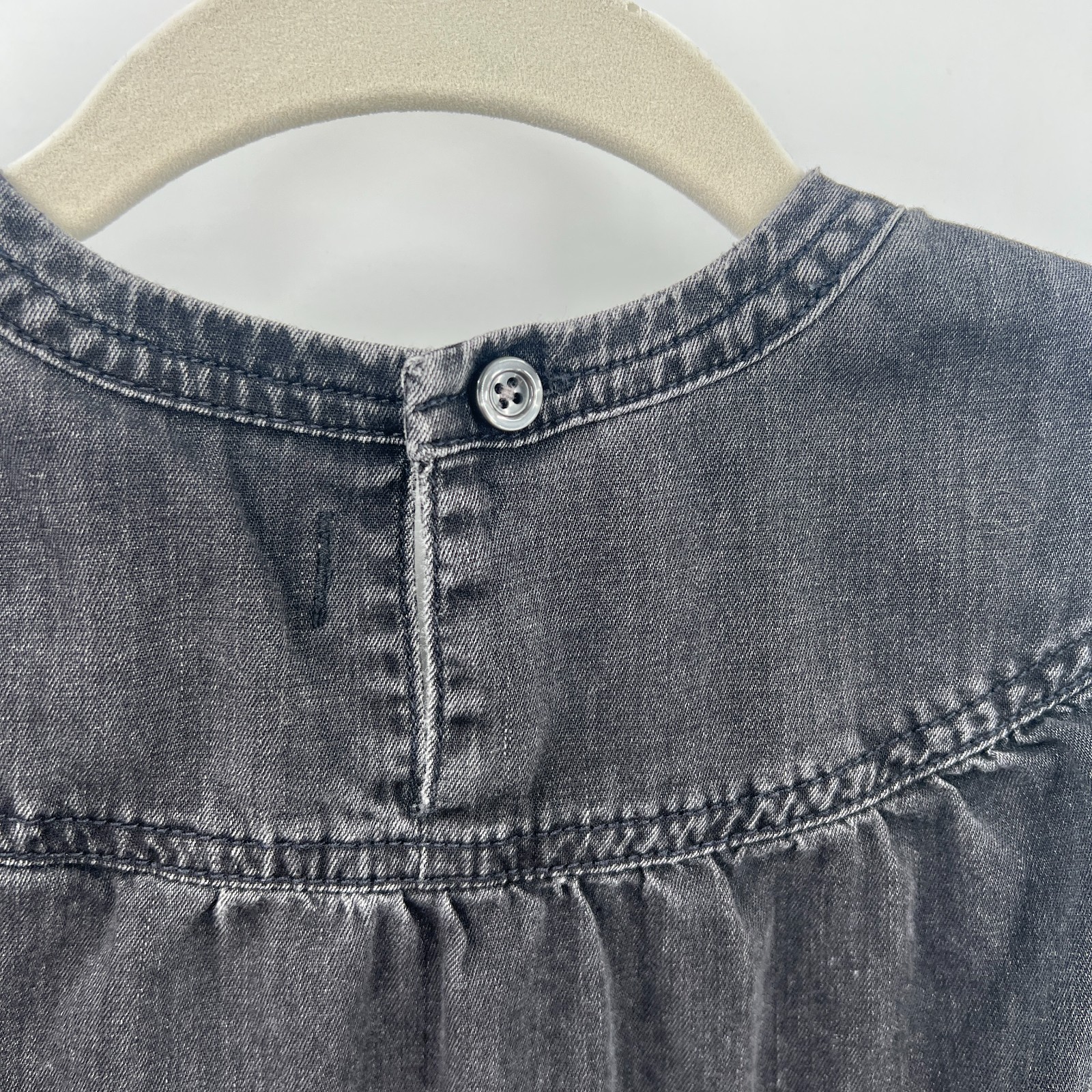 Madewell black denim long sleeve classic modern boho casual top pirate XXS
