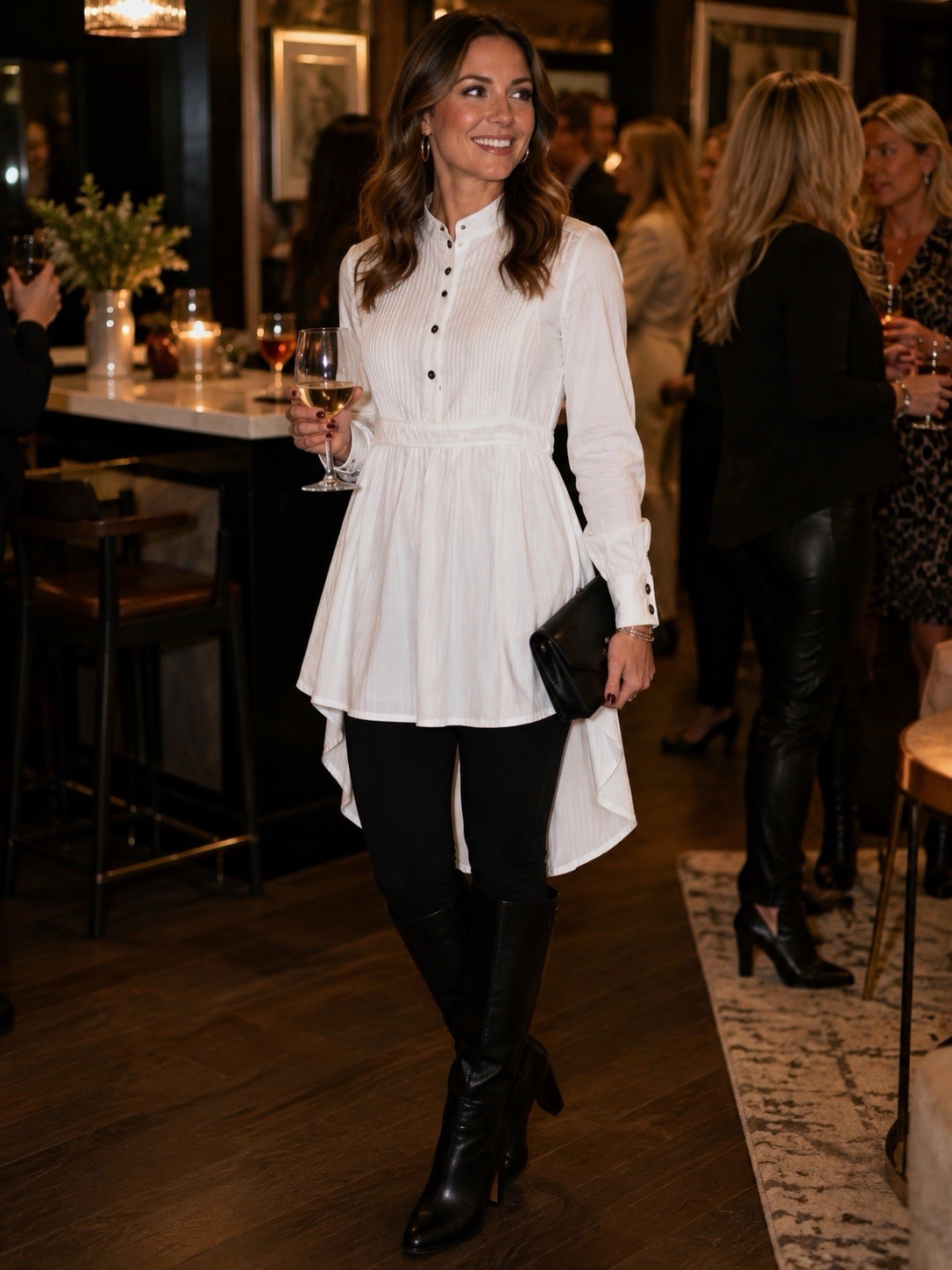 Richard Nicoll While Manderin Collar Poland Pleated Blouse XS Tail Long Sleeve