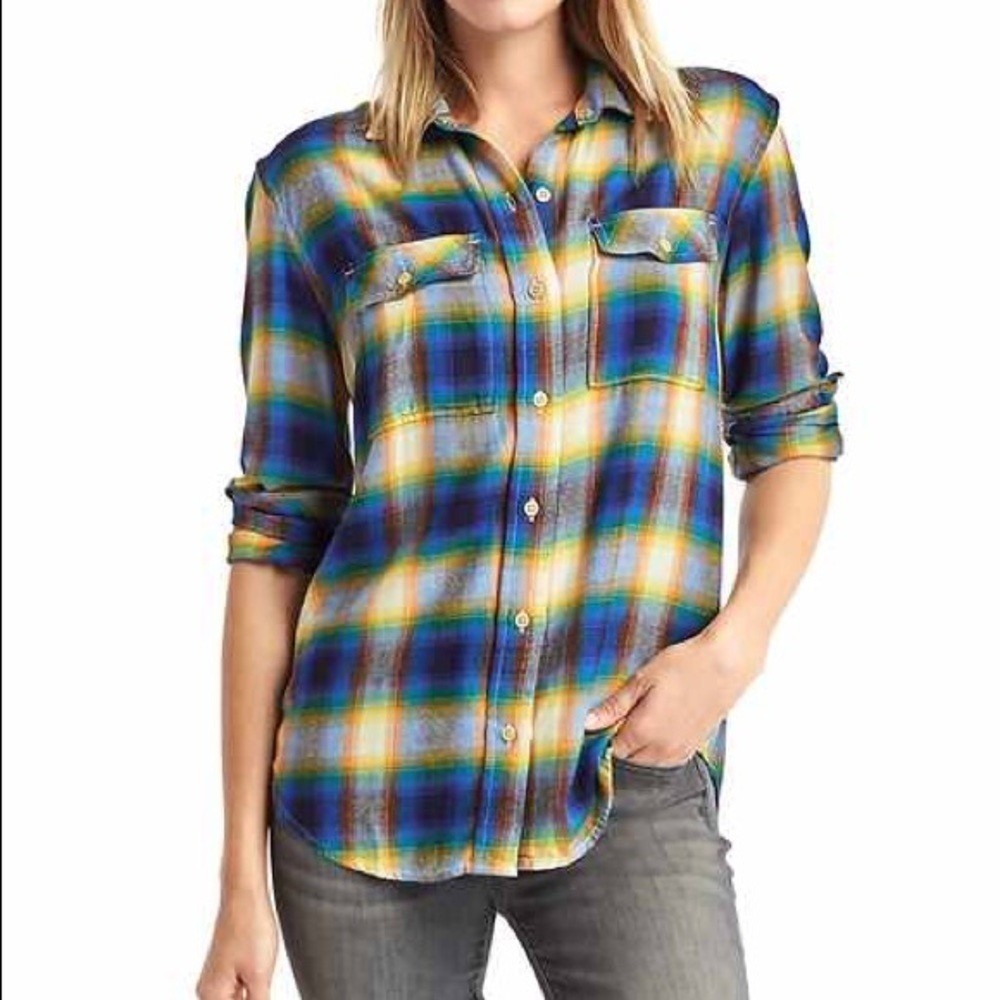 Gap x Pendleton Plaid Button Down Shirt Womens Small Flannel