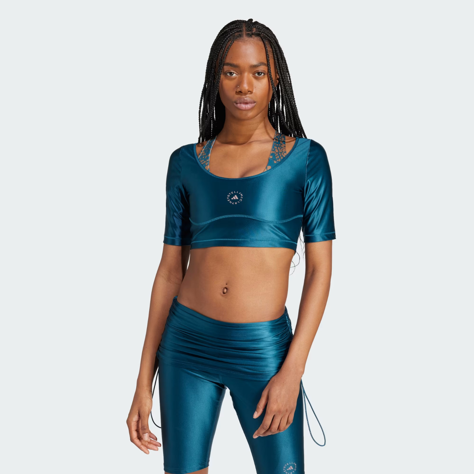 Adidas by Stella McCartney Crop Top, Style# IN3653, Size M, Tech Mineral